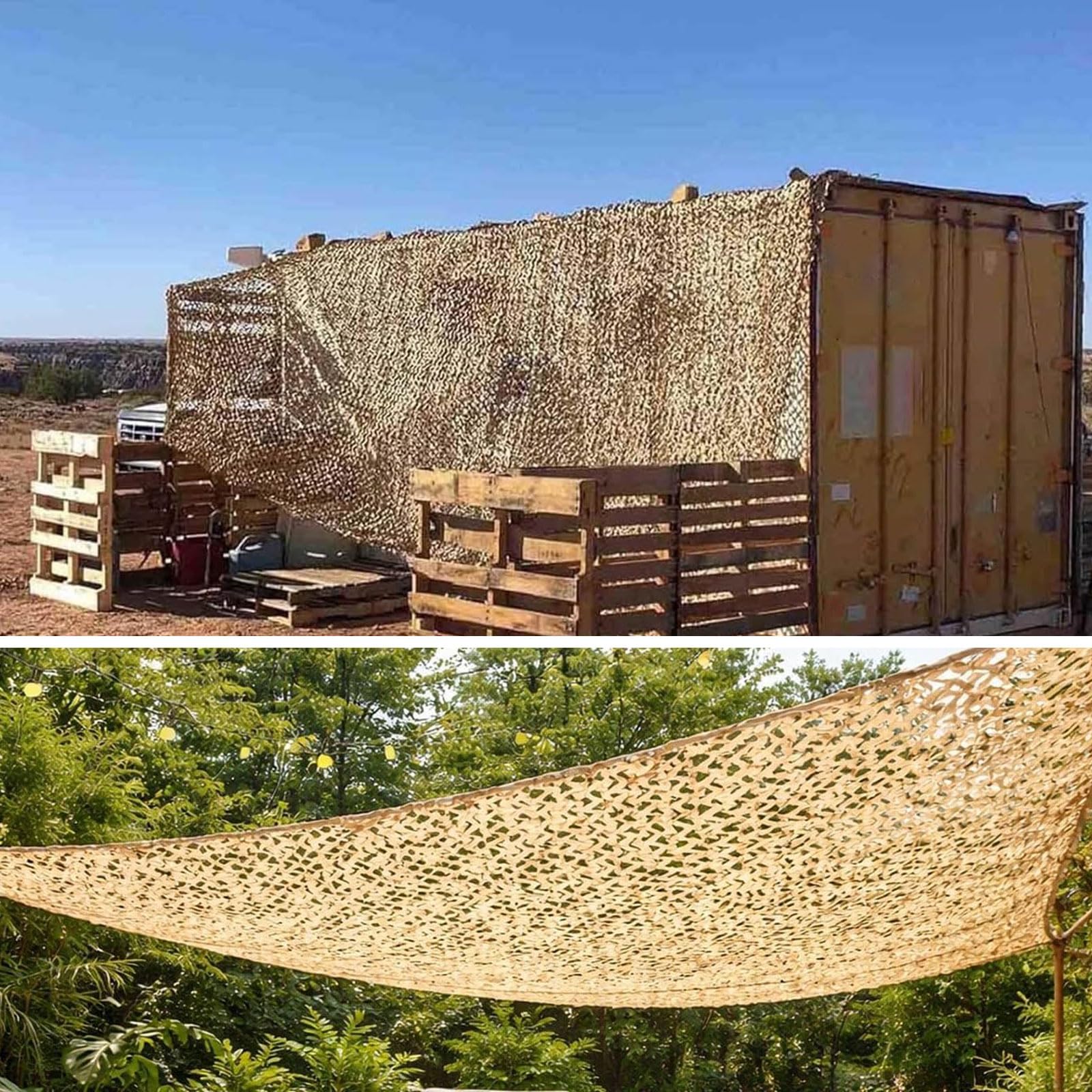 Generisch Tarnnetz Camouflage Netz Sonnenschutz Tarnung Camo Net | Oxford-Gewebe, UV-Beständiges, Sonnensegel für Militärdekoration Jagd Camping Terrasse Pergola Garten
