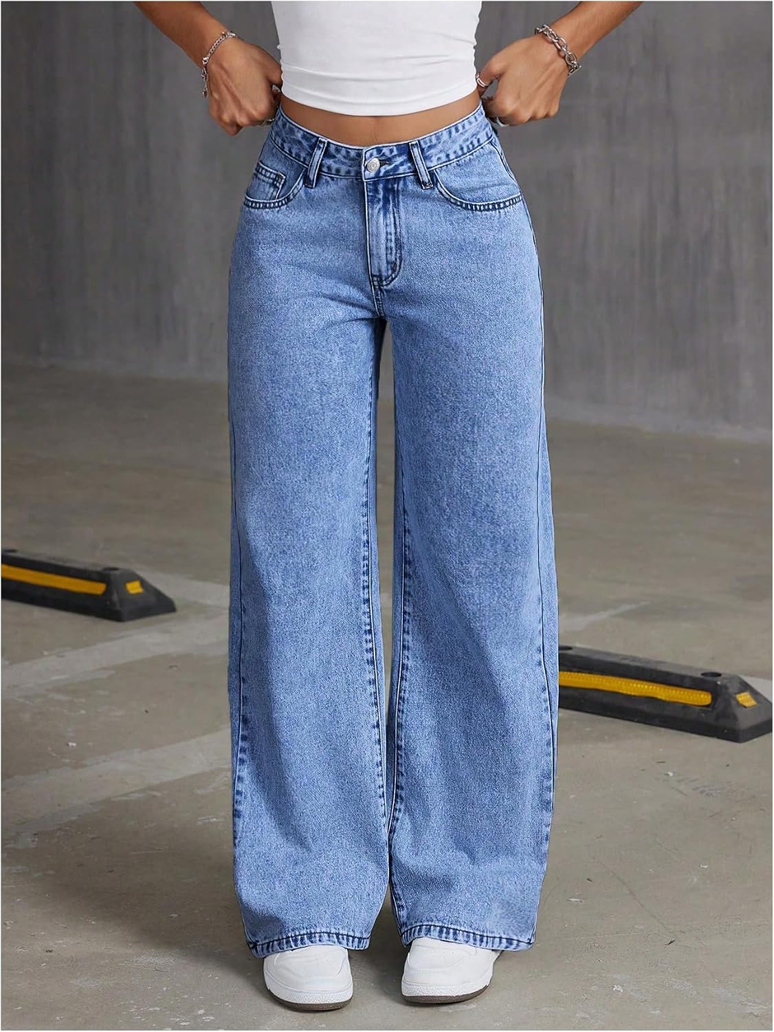 Floerns Women's Bowknot Embroidery Jeans Y2k Straight Leg Boyfriend Denim Pants image 2