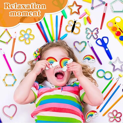 Vista 18 de 80 calcomanías sensoriales de ansiedad con citas inspiradoras, tiras texturizadas tranquilas, para alivio de la salud mental, calcomanías