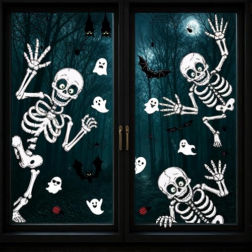 Halloween Window Clings Decor Halloween Decorations Skeleton Ghost Stickers |