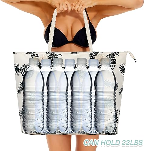 Miniatura 8 de WLLWOO Beach Bags For Women,Extra Large Beach Tote Waterproof Sandproof,Swim Pool Totes Bag Vacation Beach Bag