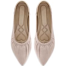 Flats for Women Dressy Comfortable 2026 Pointed Toe Soft Suede Ballet Flat Slip On Casual Shoes for Work Office Walking