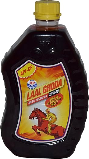 HP Lubricants Laal Ghoda 20w40 Jp008 110 Viscosity Index Min Oil for Diesel Engines, Tractor, Pumpset (1 L)
