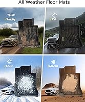 Vista 82 de 3W Alfombrillas de suelo aptas para Benz E-Class 2017-2023 TPE para todo tipo de clima, ajuste personalizado para E300, E320, E400, E350, E63, E550