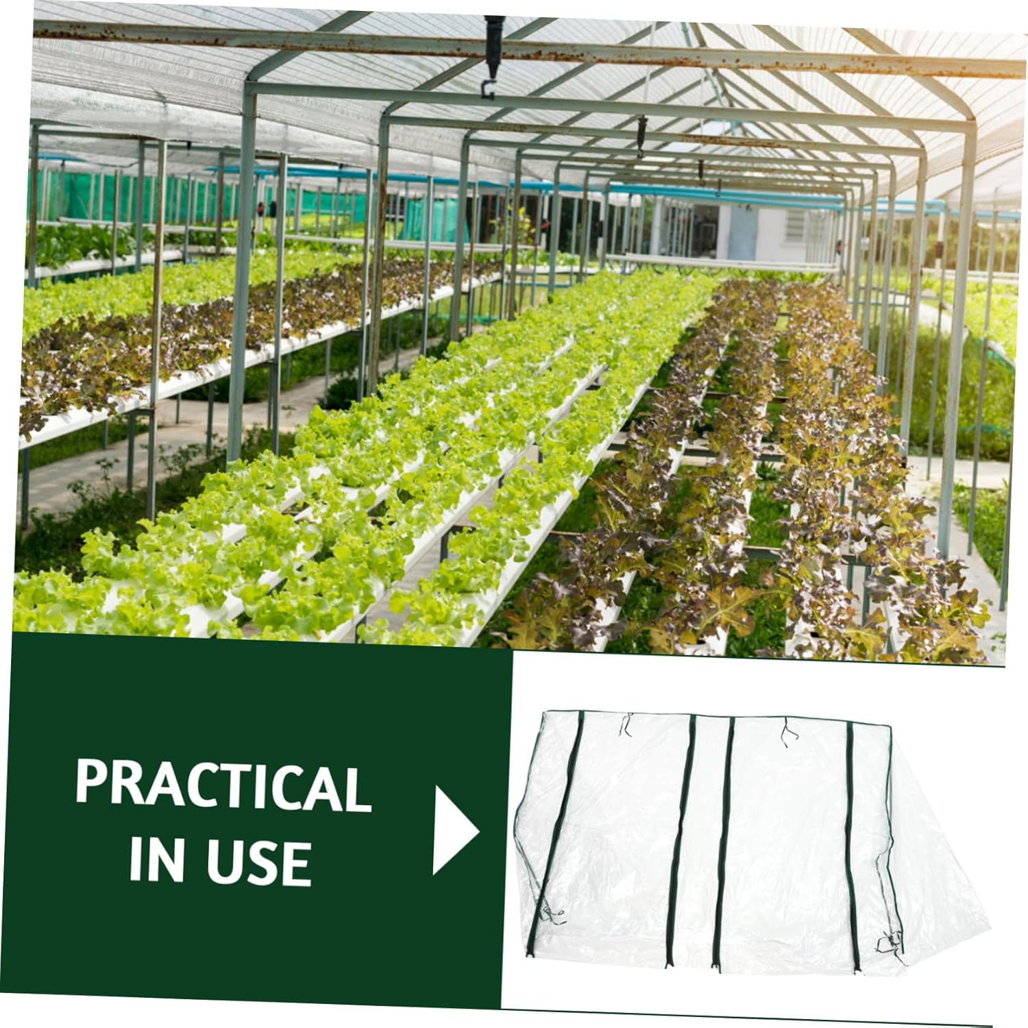 Mini Greenhouse Cover Roll-Up Zipper Door PVC Replacement for Plants Rainproof Portable Gardening