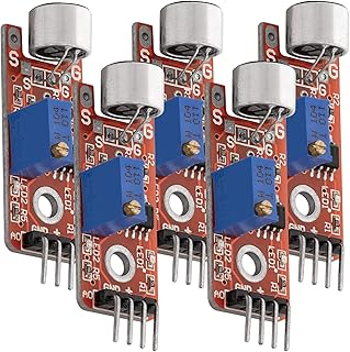 AZDelivery 5 x KY-037 High Sensitivity Sound Detection Big Microphone Module compatible with Arduino Including E-Book!