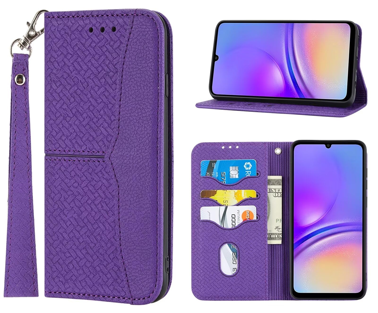 Beajew Cover per iPhone XS Max,Flip Custodia Pelle PU con[Slot per Schede][ Supporto Stand],Cover a Libro Portafoglio,Custodia Sottile in Pelle per Telefono,Chiusura Magnetica-Viola