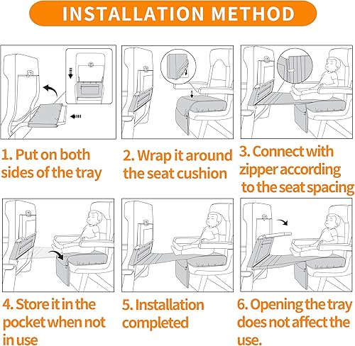 Miniatura 9 de Cama de avión para niños pequeños, artículos esenciales de viaje en avión, cama infantil de viaje, extensor de asiento de avión para niños, cama
