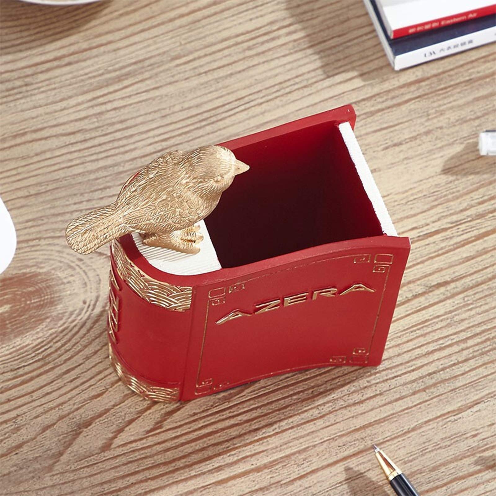 Stifteköcher Stiftbecher Harz Stifthalter Multifunktionsstift Halter Europäischen Stil Kreative Mode Nette Dekoration, für Schreibtisch Kids Desk Tidy Organizer (Rot/Blau) Stifteköcher Schreibtisch