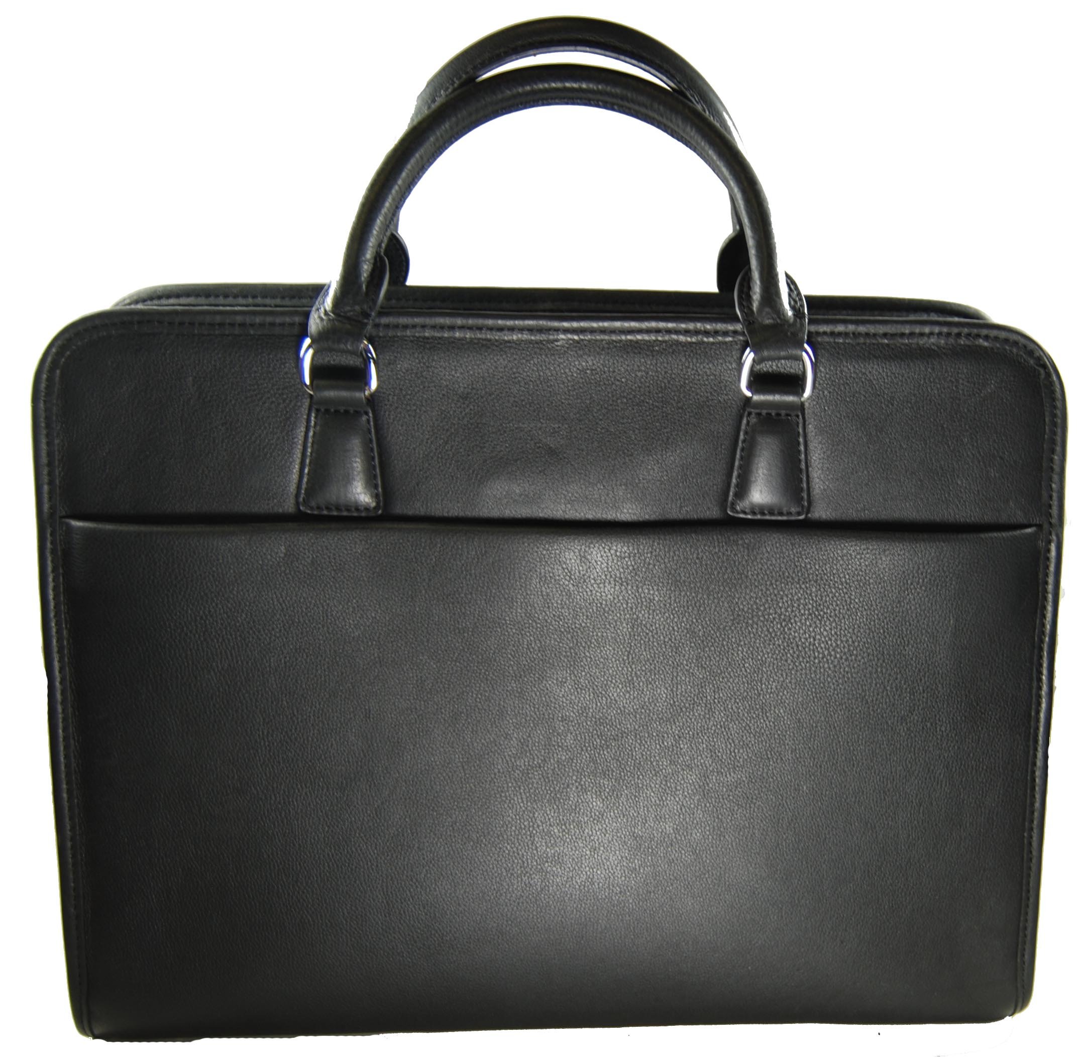CastelloCastello Soft Italian Leather Zip Top Briefcase