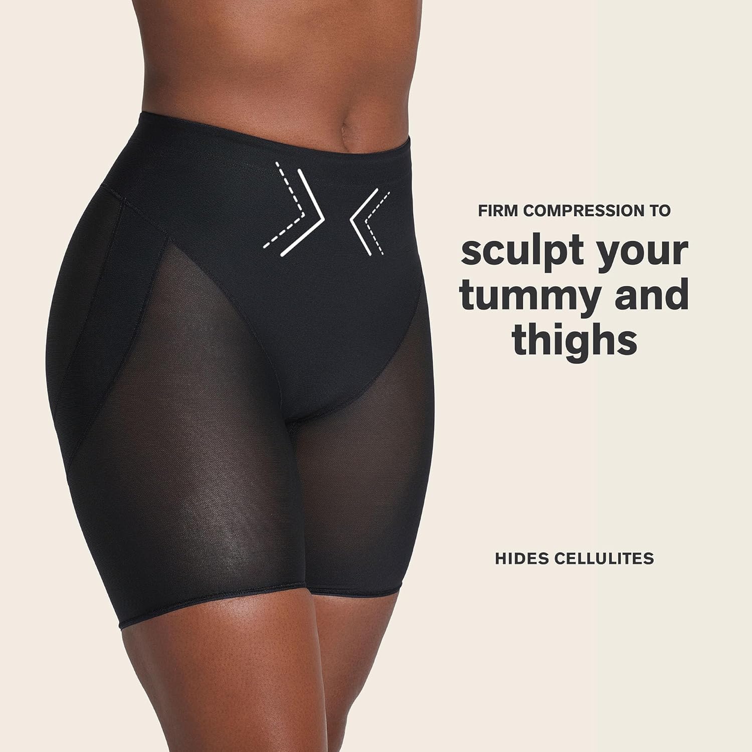 Leonisa PowerUp Shapewear Shorts for Women, Firm Compression Butt Lifter Shaper Shorts, High Waist Tummy Control - Image 3