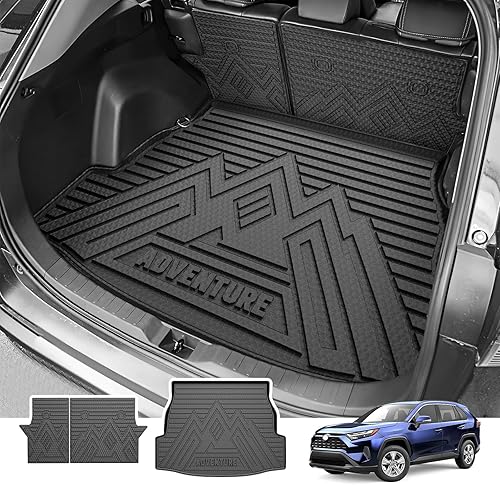 Miniatura 18 de Powerty Alfombrilla de maletero para Toyota RAV4 2019-2025 accesorios (incluye híbrido y gasolina), alfombrilla de carga para todo tipo de clima