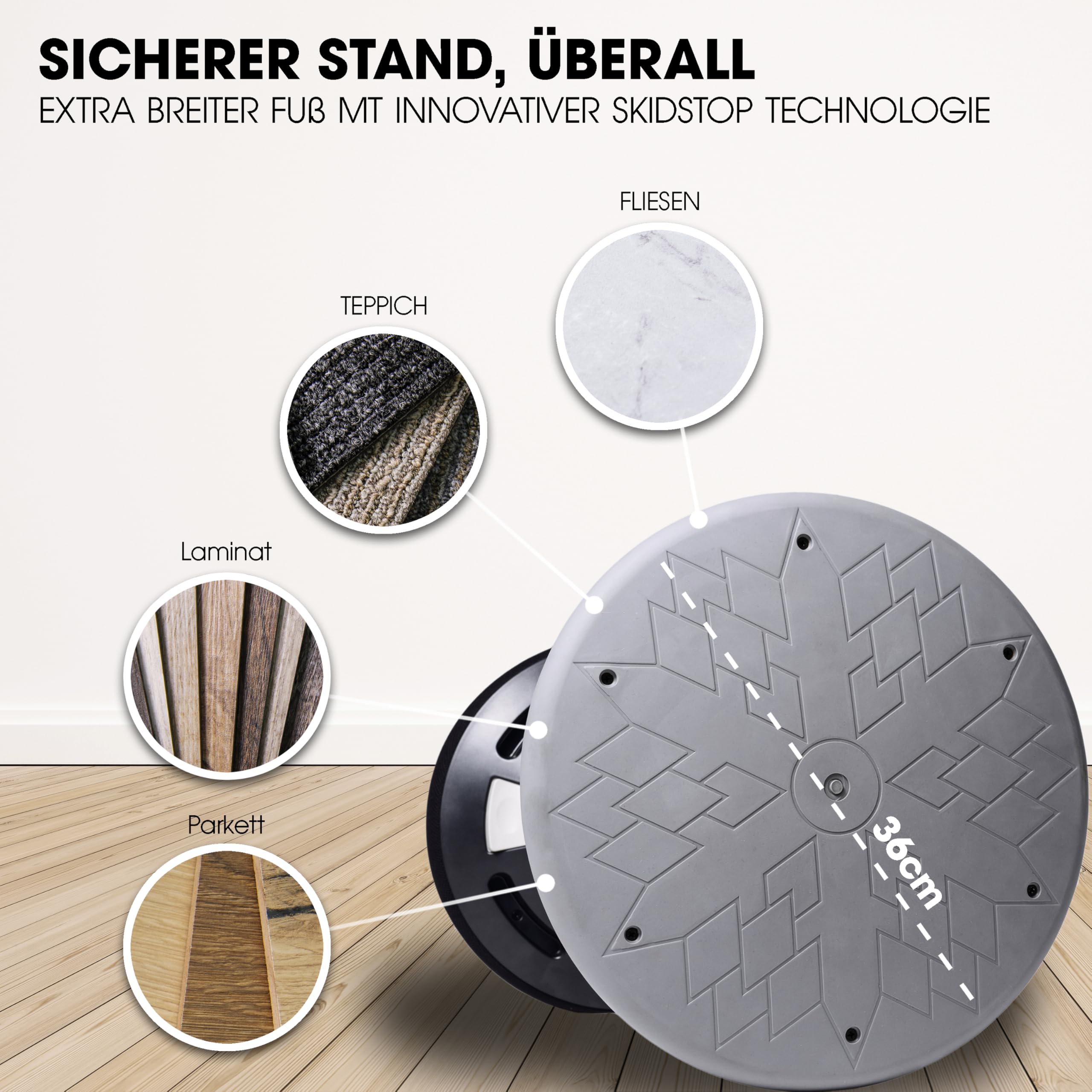 Bürohocker 2in1 Sitz- & Stehhocker höhenverstellbar Schwarz | Zertifiziert & ergonomisch. Fördert einen gesunden Rücken durch aktives Sitzen & Stehen. Ideal im Büro & Homeoffice.
