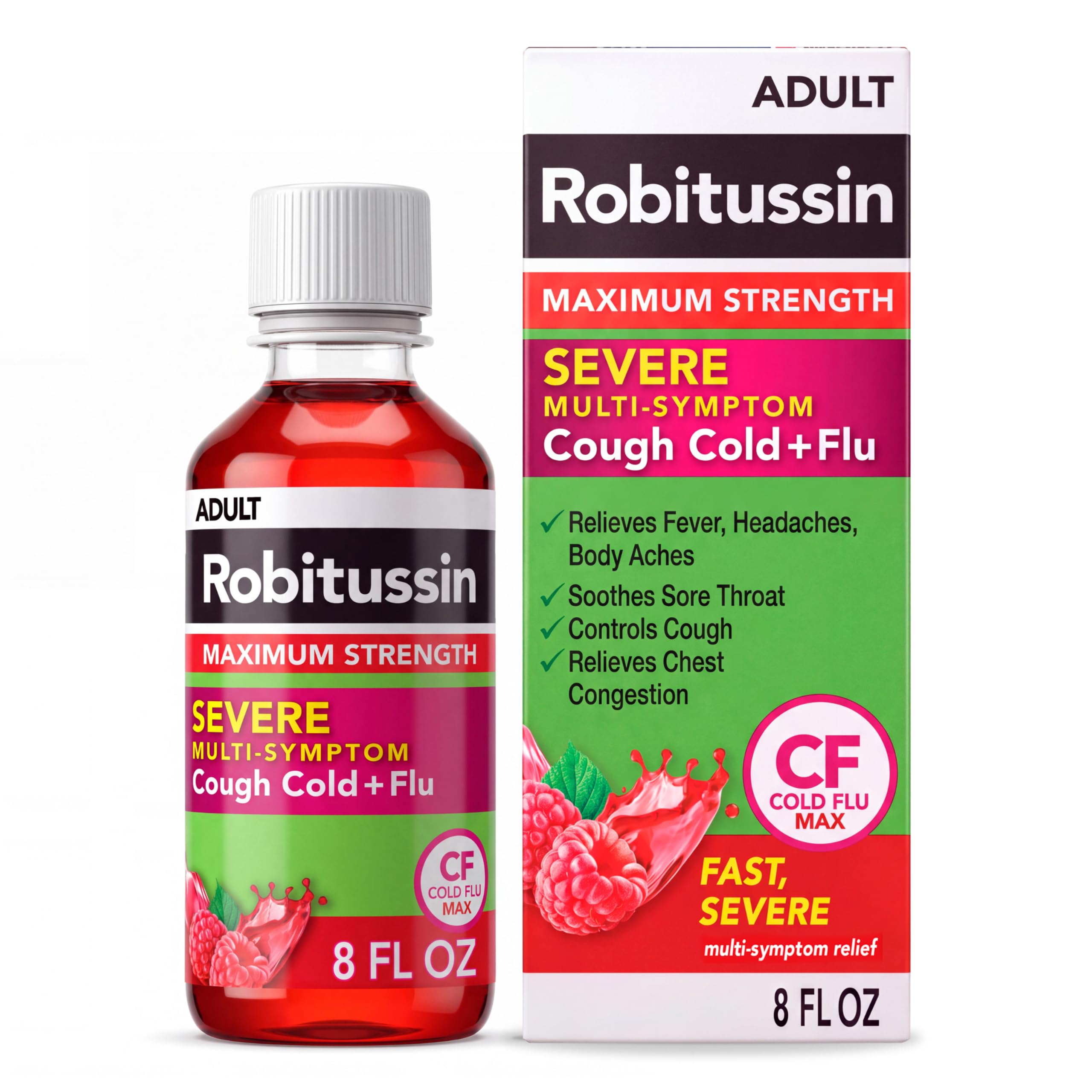 Robitussin Maximum Strength CF Max, Severe Multi-Symptom Relief, 8 fl oz