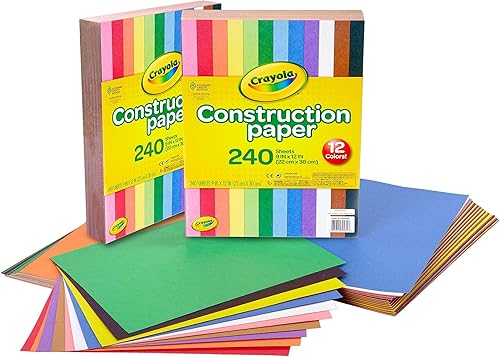 Miniatura 5 de Cra-Z-Art Paquete a granel de pintura de témpera lavable, 10 unidades, colores surtidos de 8 onzas cada botella y papel de construcción Crayola, 480