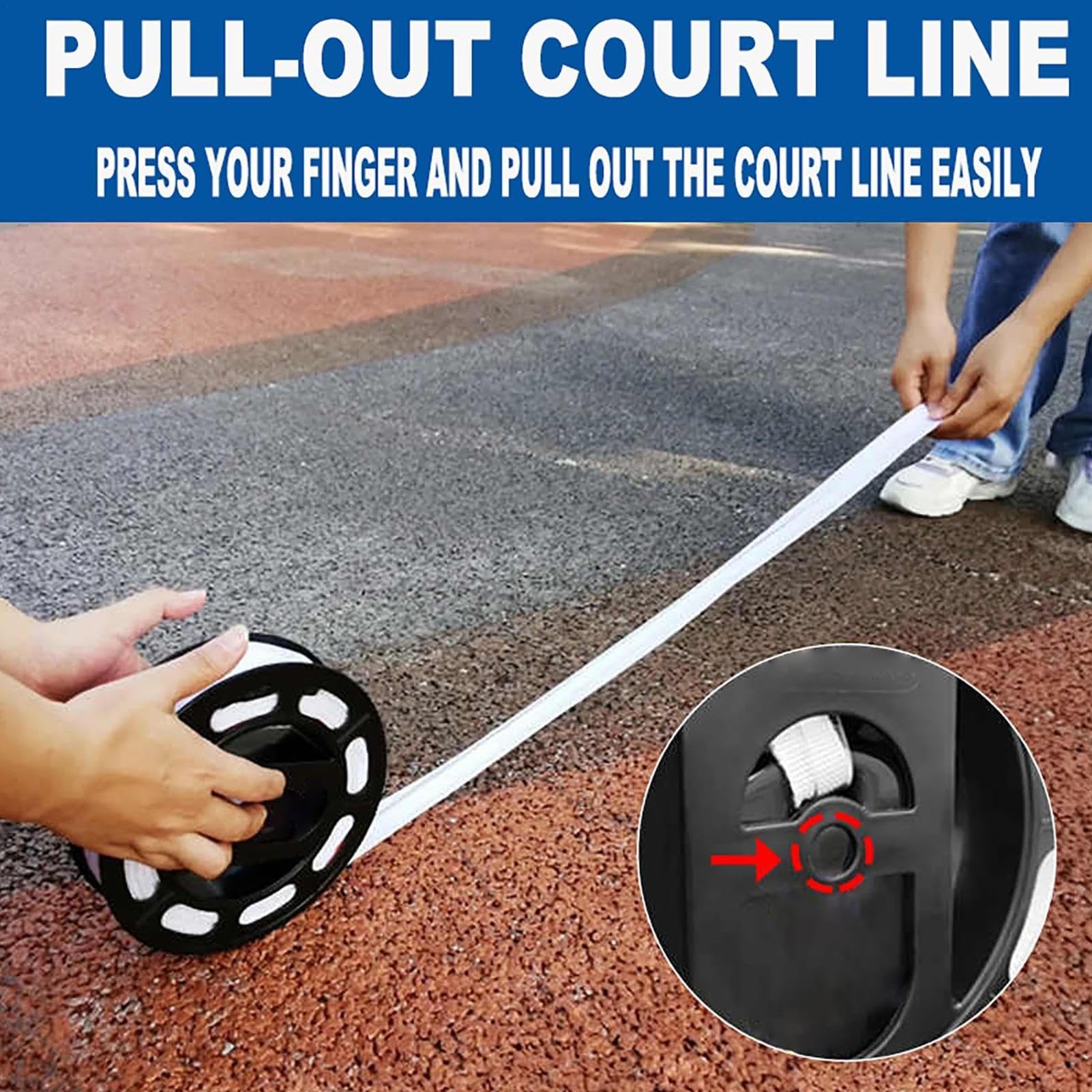 Lignes Portables Pour Terrain De Pickleball Claires Visibles Stables | Marqueurs de Terrain Badminton Pour Gazon Pelouse Jardin Parc Patio Trottoir Béton Asphalte Sol Dur Jeux Extérieurs