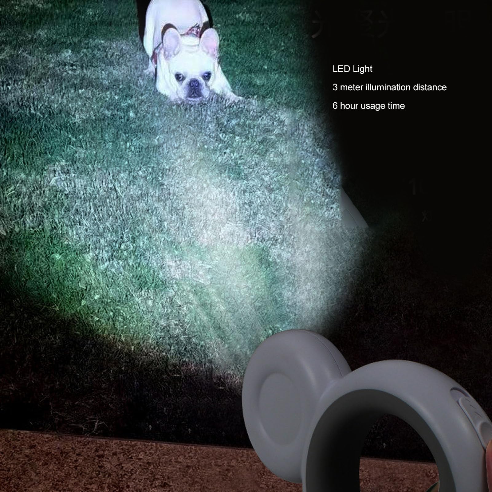 Retractable Dog Leash with LED Light, 9.8ft Automatic Telescopic Tractor Walking Dog Leash, Anti Slip Handle, for Small Medium Dogs Up to 30KG