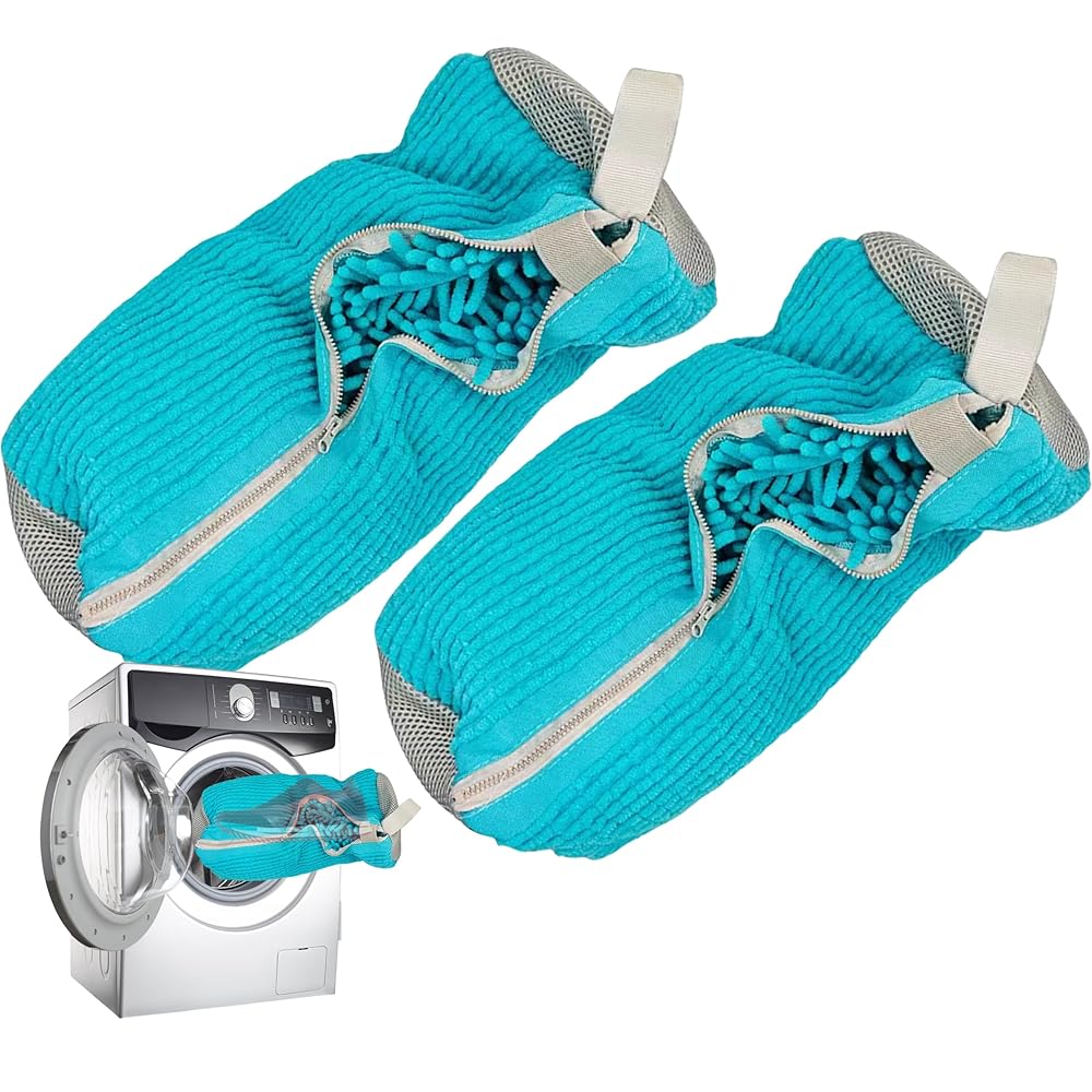 Sacchetti Per Lavare Scarpe In Lavatrice - 2 Pezzi Riutilizzabili, Protettivi Con Fibre Di Pulizia - Foto 7