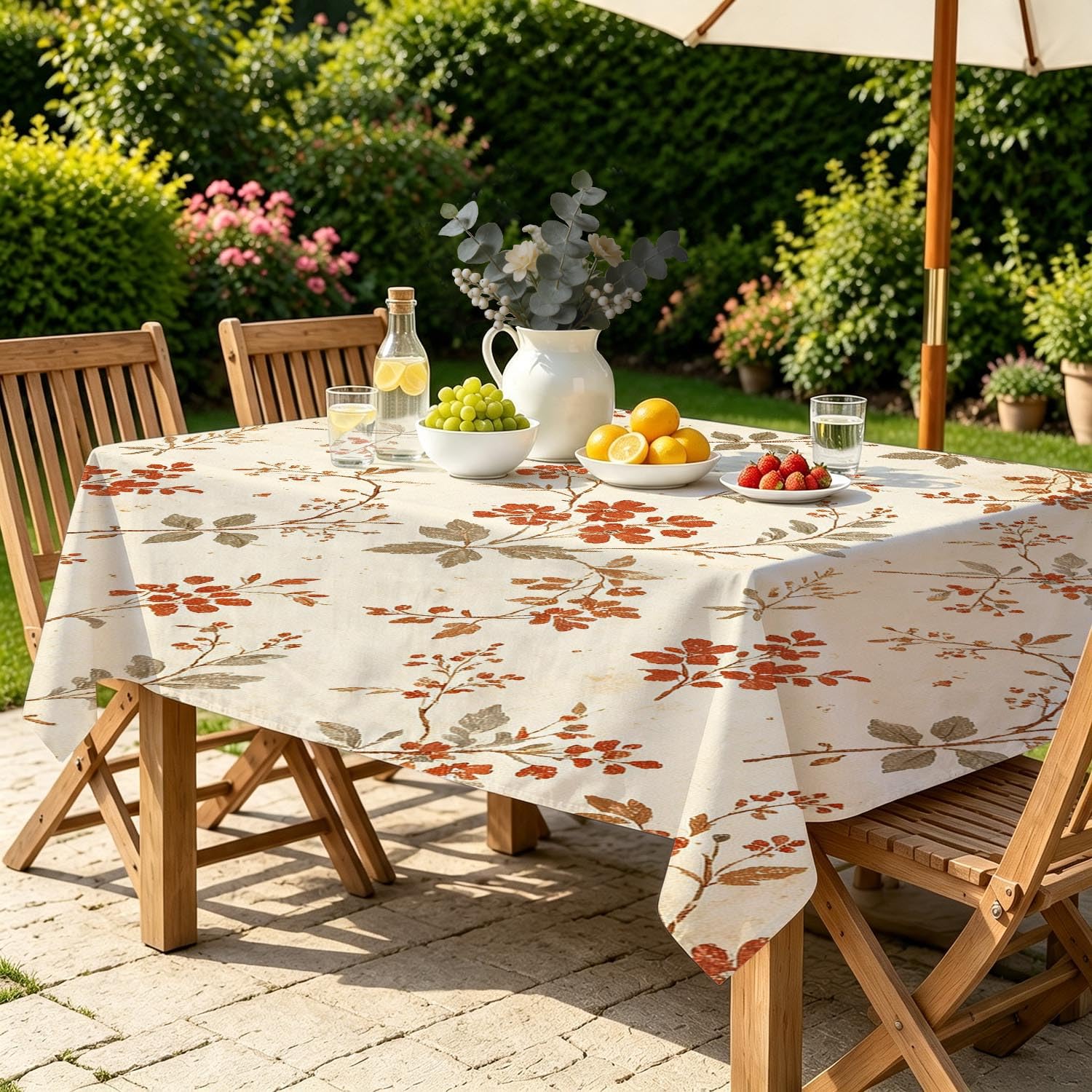 Tovaglia Antimacchia Rettangolare 300x140 cm Ramaggi Vintage Rossastri
