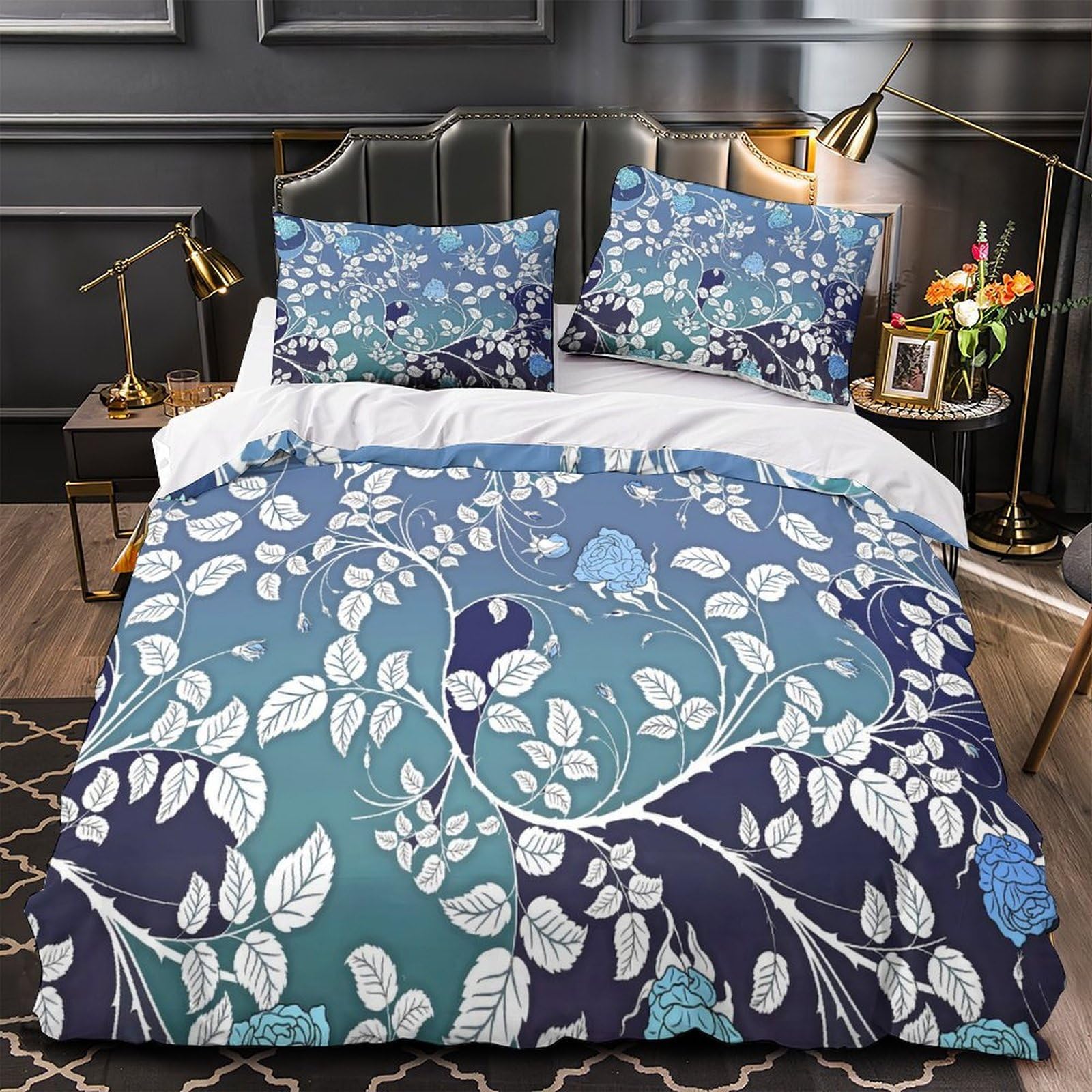 Housse de couette 260x220 lavable machine à fermeture éclair pour grand lit adulte