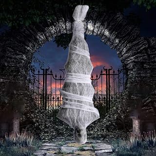 72 Inch Halloween Cocoon Outdoor Decorations, Scary Hanging Cocoon Corpse Props, Halloween Outdoor Yard Decorations