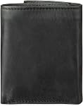 Levi's RFID Trifold avec fermeture à glissière intérieure pour homme, noir mince, une taille, noir slim, une dimension, RFID Trifold mince avec fermeture éclair intérieure