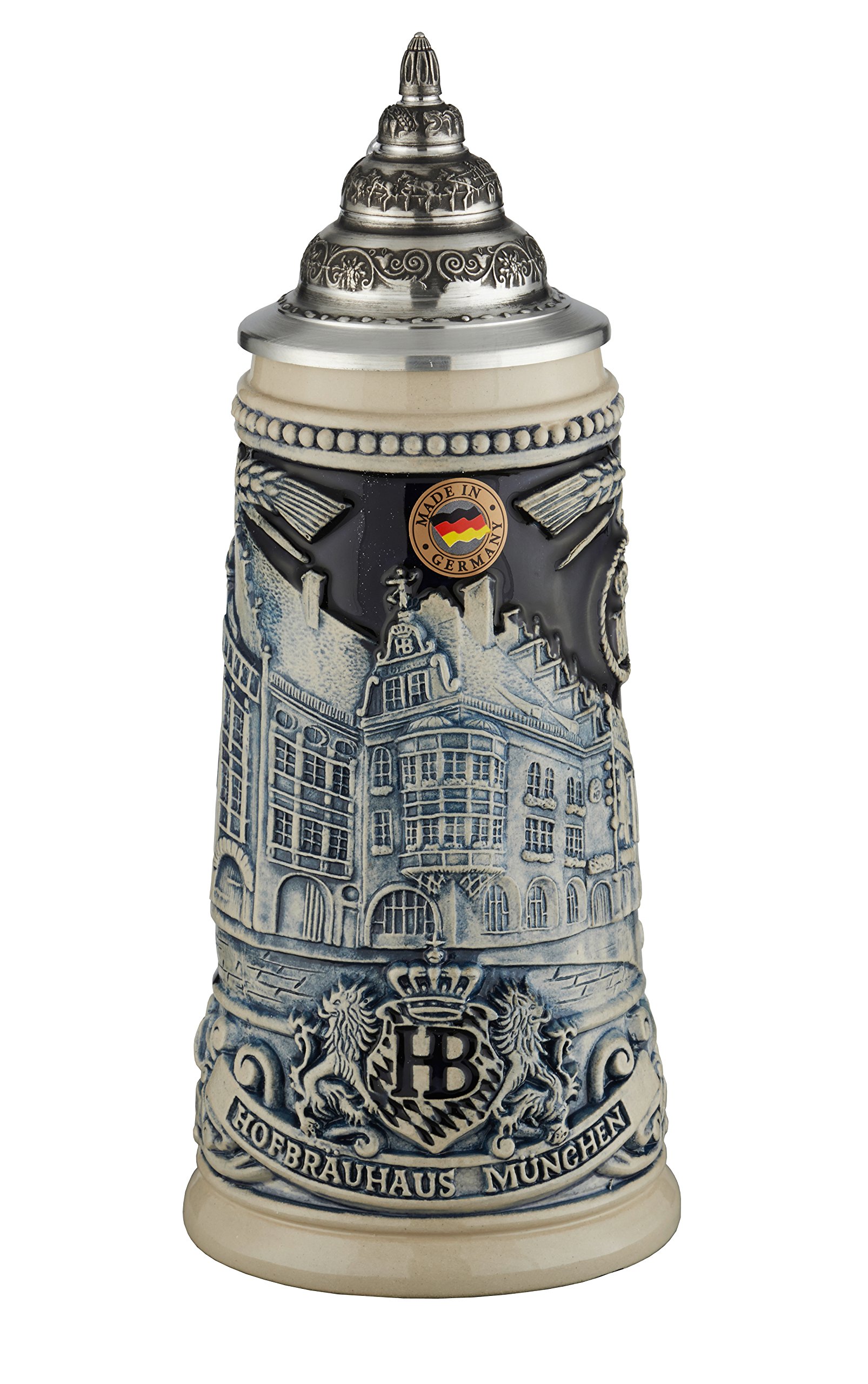 Hofbräuhaus Unbekannt Relief Jug, grey / blue, 0,5l