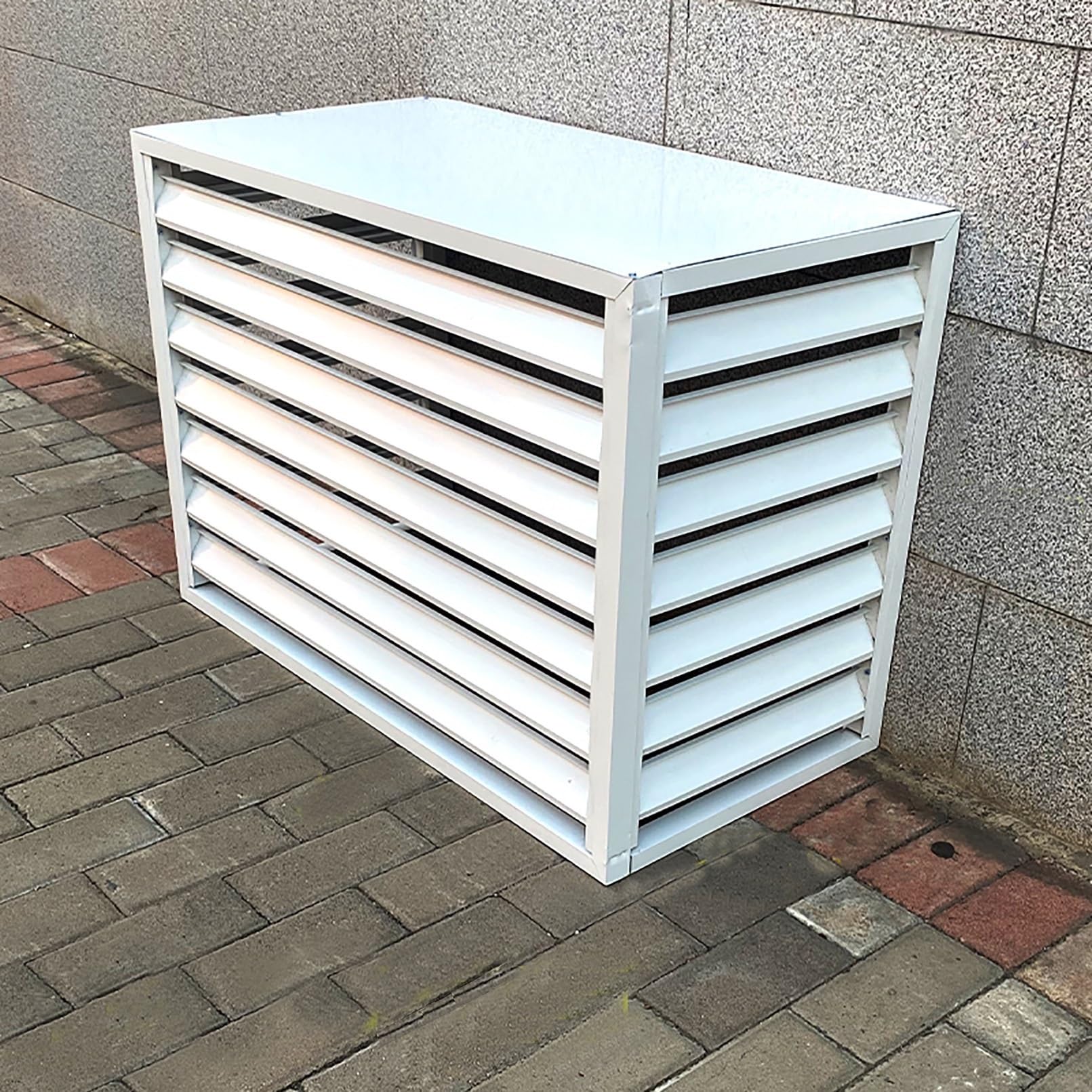 QYMYOZ Aluminum Air Conditioner Cover, Outdoor AC Unit Protector, for Air Conditioning, Weather-Resistant AC Fence, Stylish Protection for HVAC Systems