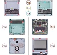 Vista 9 de IPS Ready Upgraded eXtremeRate Clear Atomic Purple Custom Replacement Housing Shell for Gameboy Advance SP GBA SP Compatible with Both IPS &