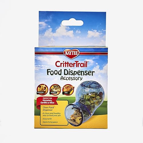 Kaytee CritterTrail Fun-nel Habitat Dispensador de alimentos para hámsters, jerbos o ratones de mascotas (el color puede variar)