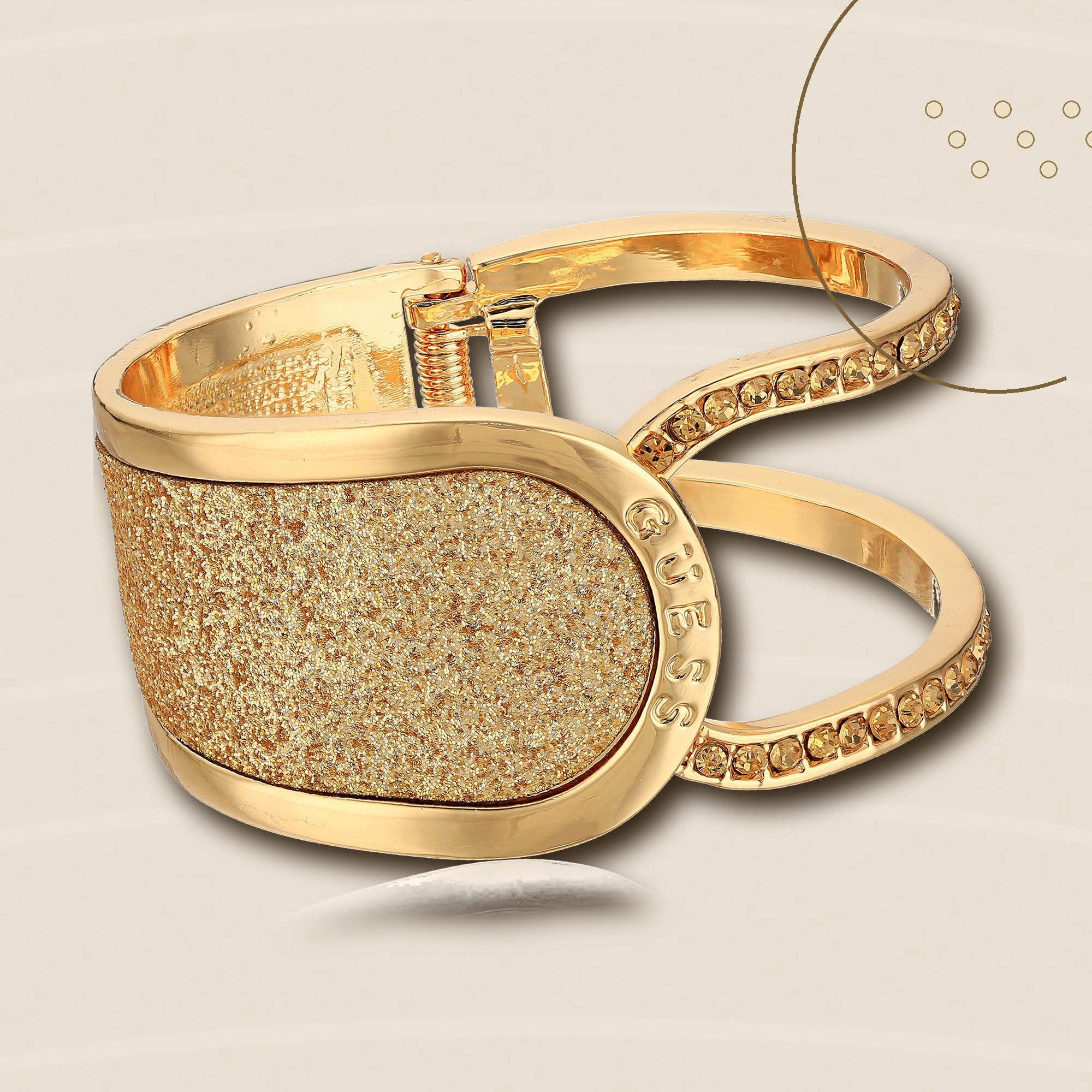 GUESS - Bracciale Rigido con Pietre e Glitter