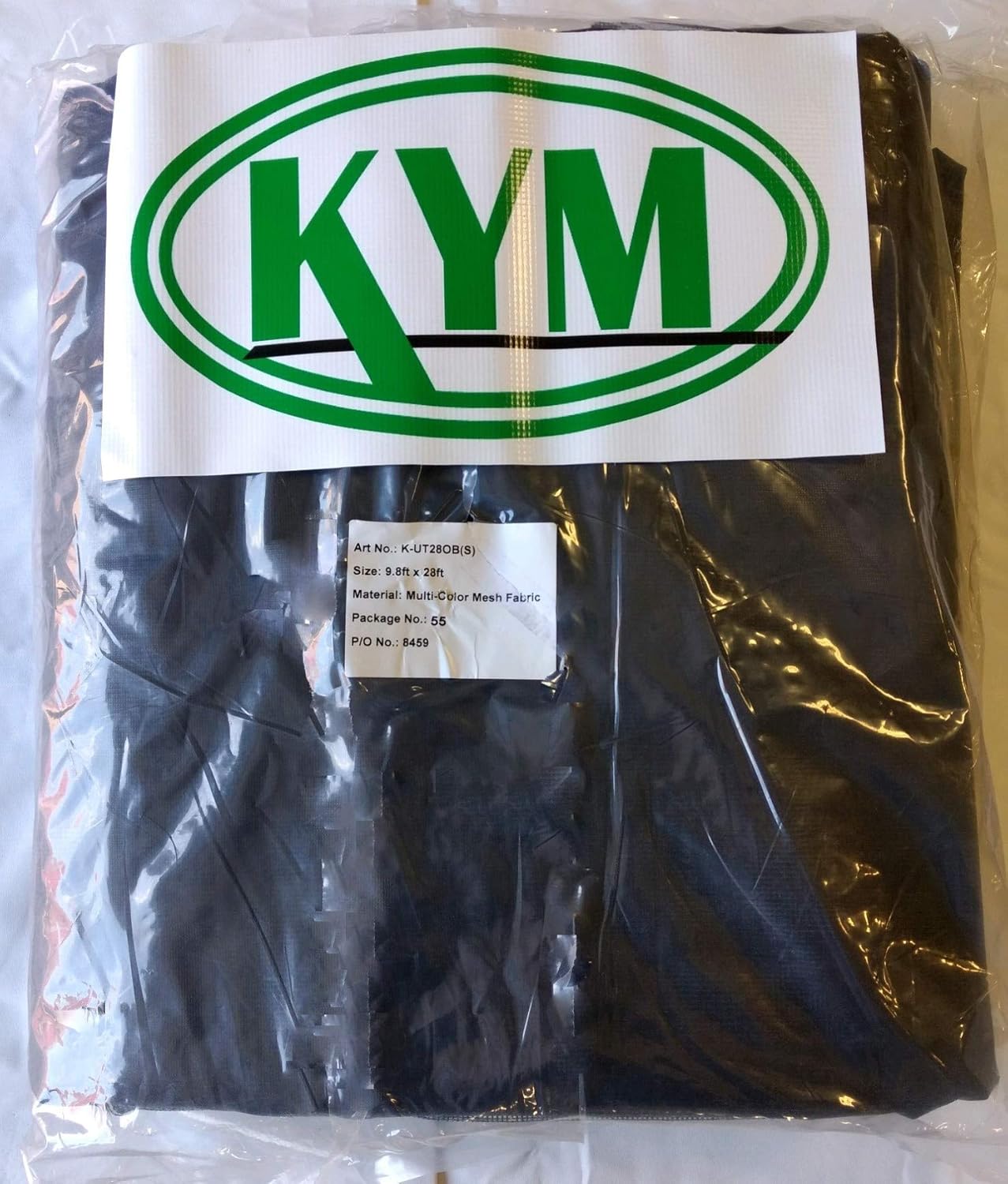 Kym Industries 28' Heavy Duty Multi-Mesh Pioneer 4500 Series Replacement Roll-Off Waste Auto Tarp.