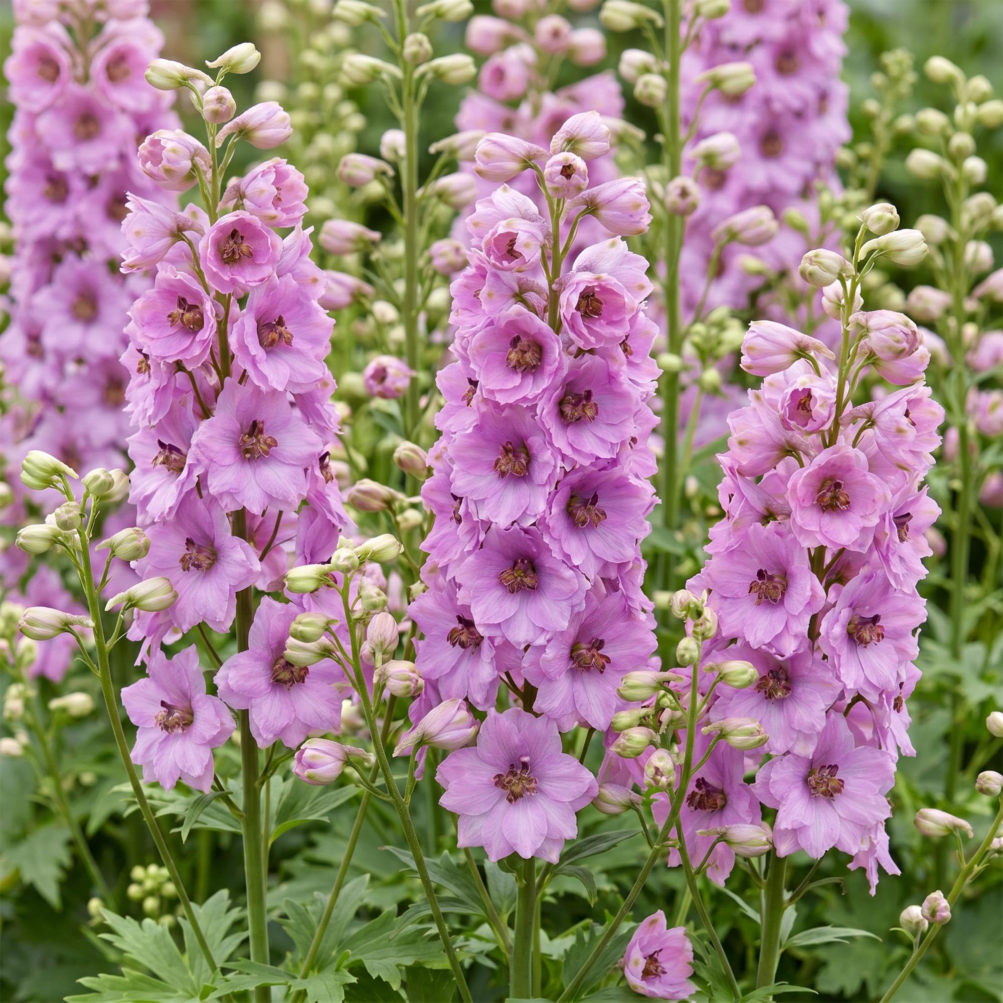 Delphinium Astolat Piante Perenni, per Giardino, Rosa, Set di 3