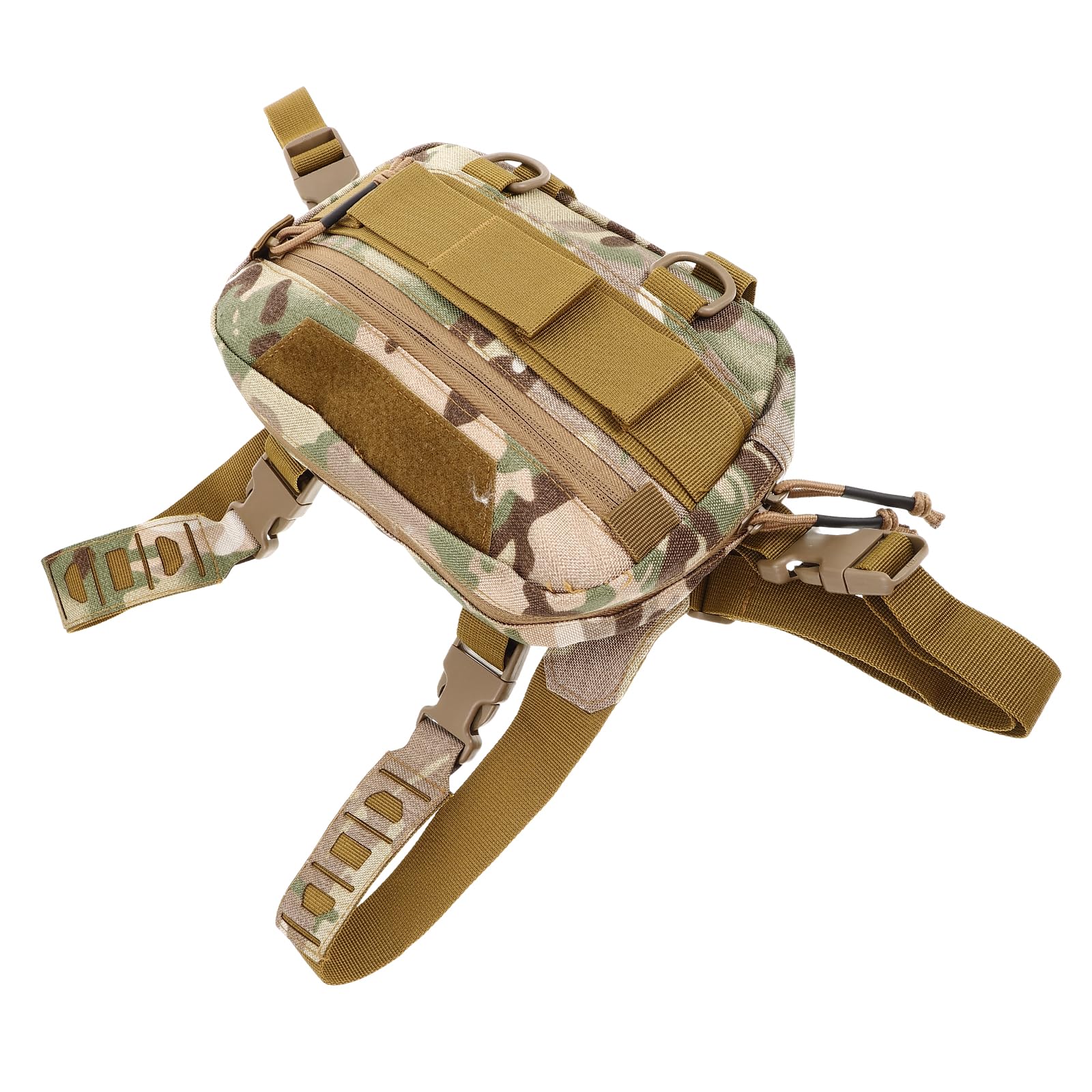 Happyyami Marsupio da Uomo Multiuso Tattico Tasca sul Petto, Borsa da Allenamento Regolabile Oxford Resistente, Zaino da Pesca e Accessori Sport Outdoor per Caccia e Ciclismo