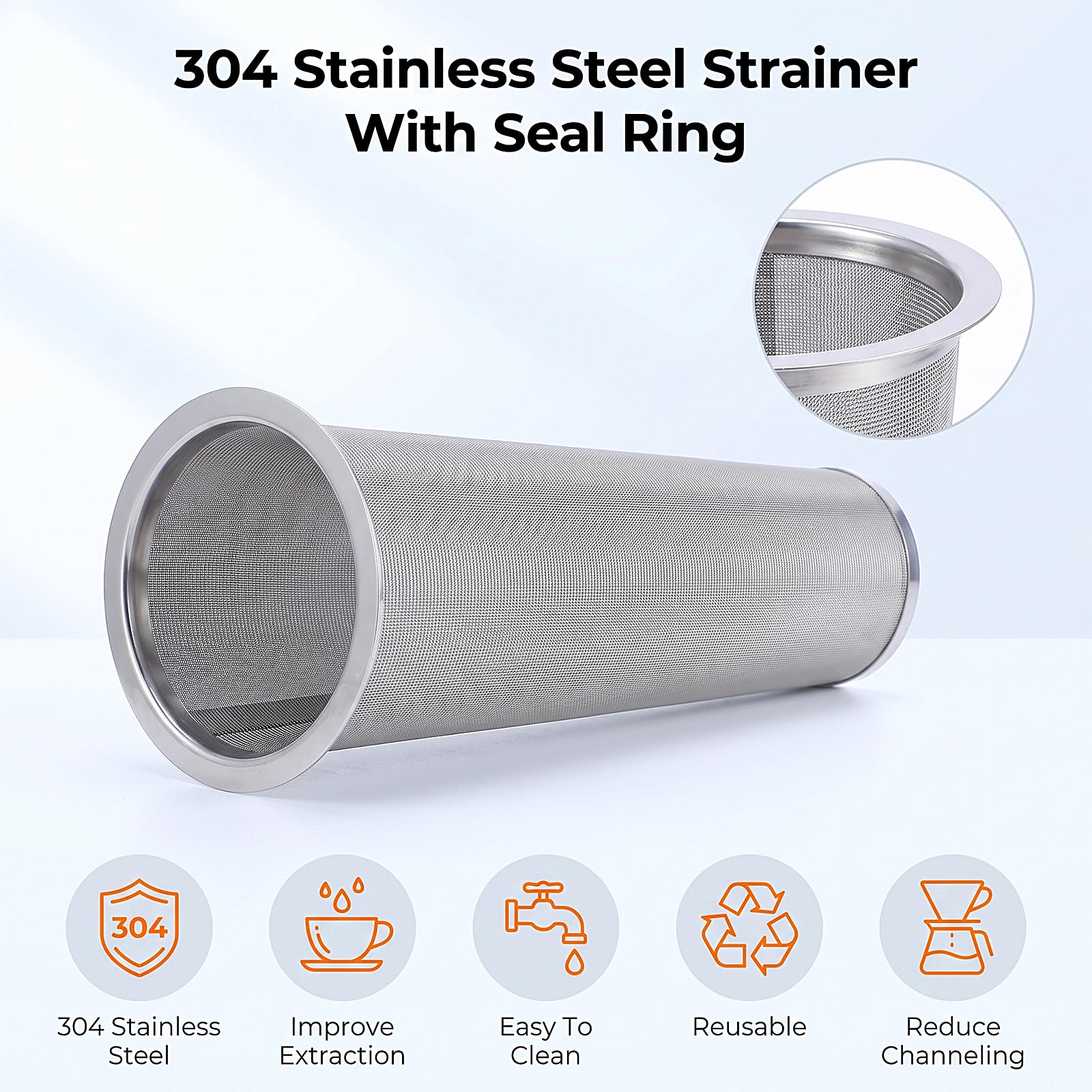 Confezione da 4 filtri per caffè freddo per barattoli da 1,8 l a bocca
