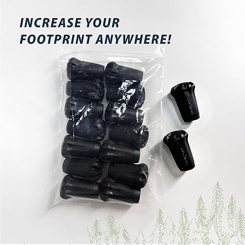 Miniatura 5 de TREKOLOGY Reemplazo de puntas de bastón de senderismo negras - Puntas de bastón de senderismo para bastones de senderismo