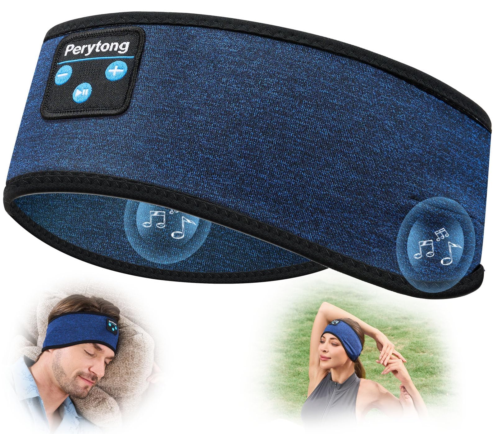 Perytong Sleep Headphones Bluetooth 5.4 Headband, Wireless Headphones Earbuds Earphones Sweatproof for Women Men Sports Workout Running Jogging Yoga Cool Gadgets Christmas Unique Gifts-image-13