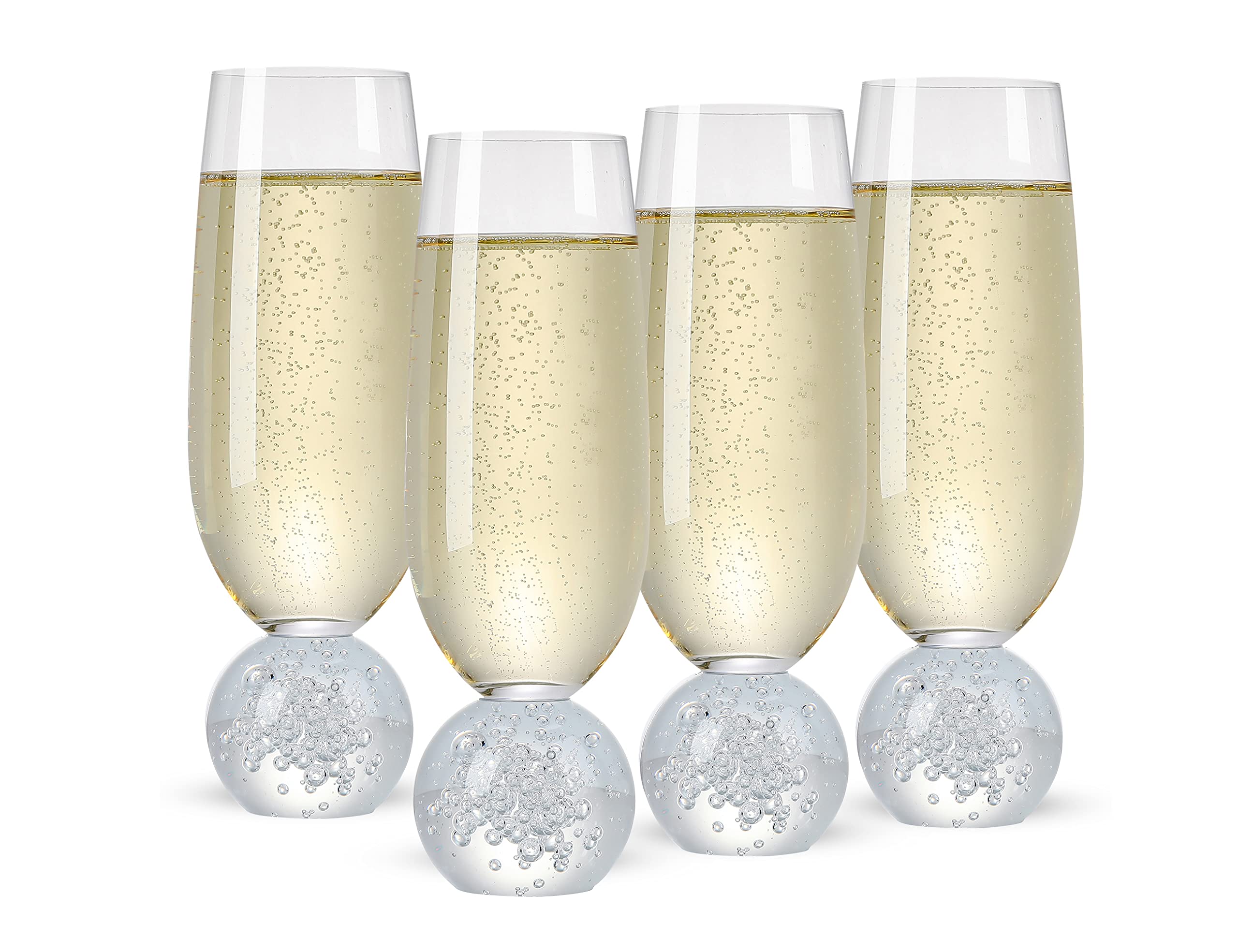 6 Champagnerflöten Set - Elegante Sektgläser 180ml Für Feste Und Feiern