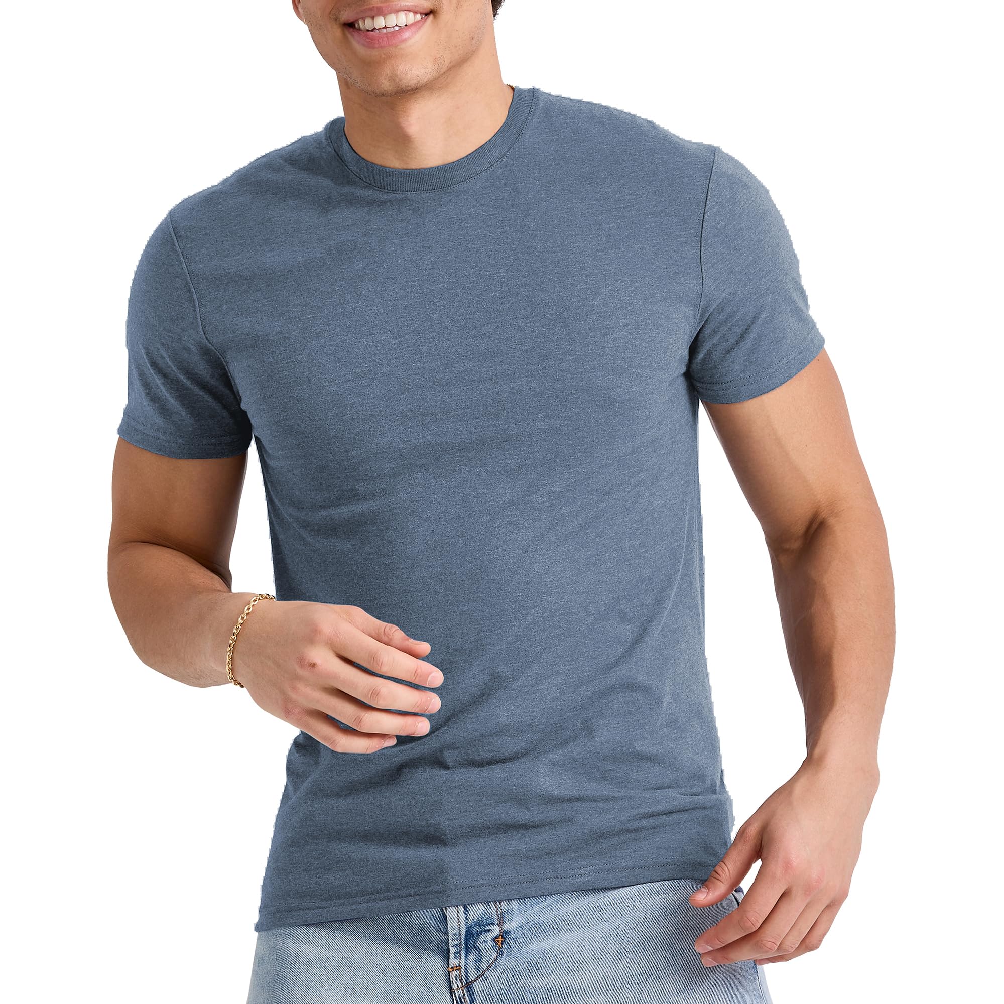 Hanes Mens Originals Lightweight T-Shirt Crewneck T-Shirts for Men Tri-Blend Tee Tall Sizes