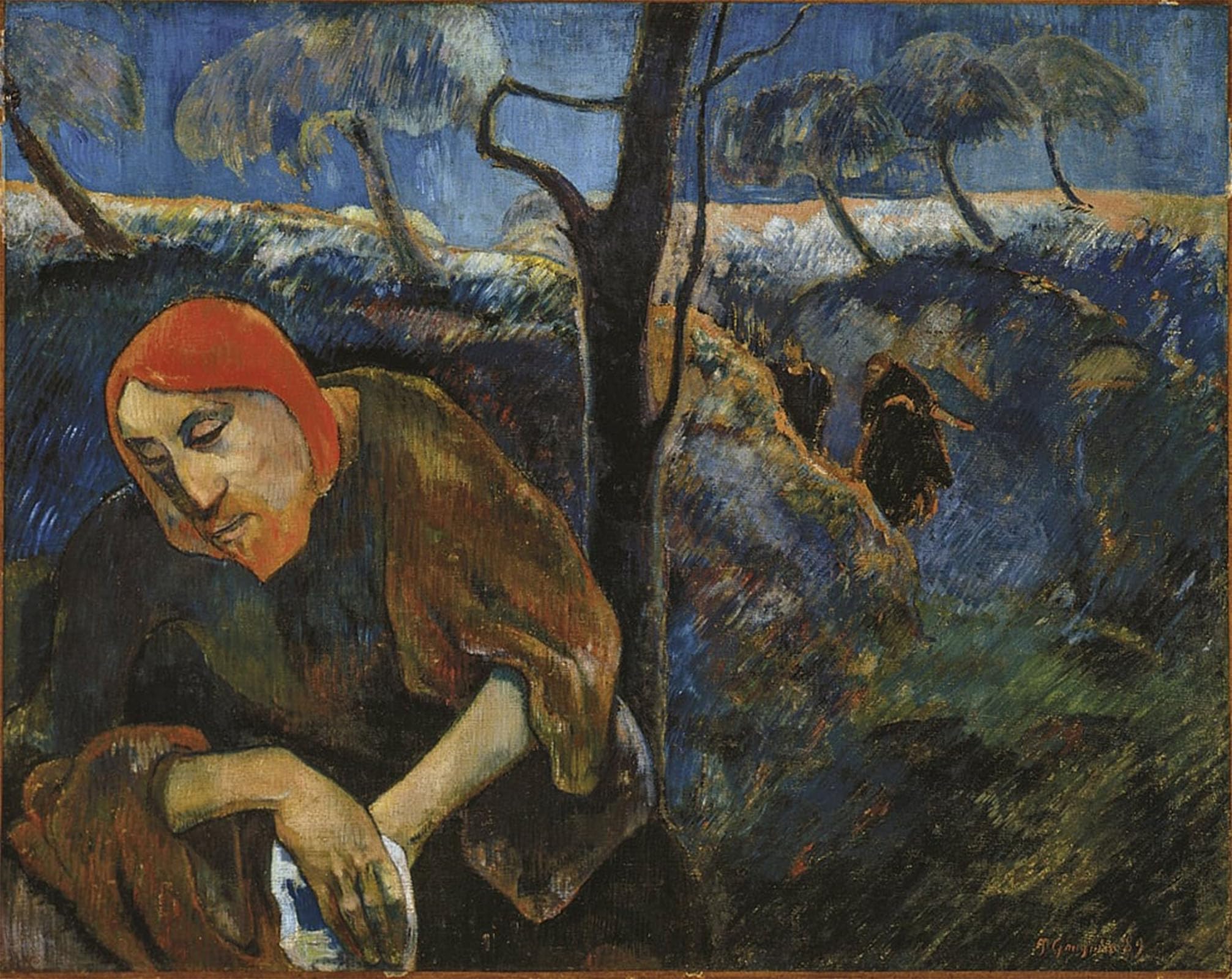 Posteriik No Frame Famous Print Pop Art Wall Art Graffiti The Agony In The Garden Christ In The Garden Of Gethsemane By Paul Gauguin Art Prints For Home Decor 60X90cm