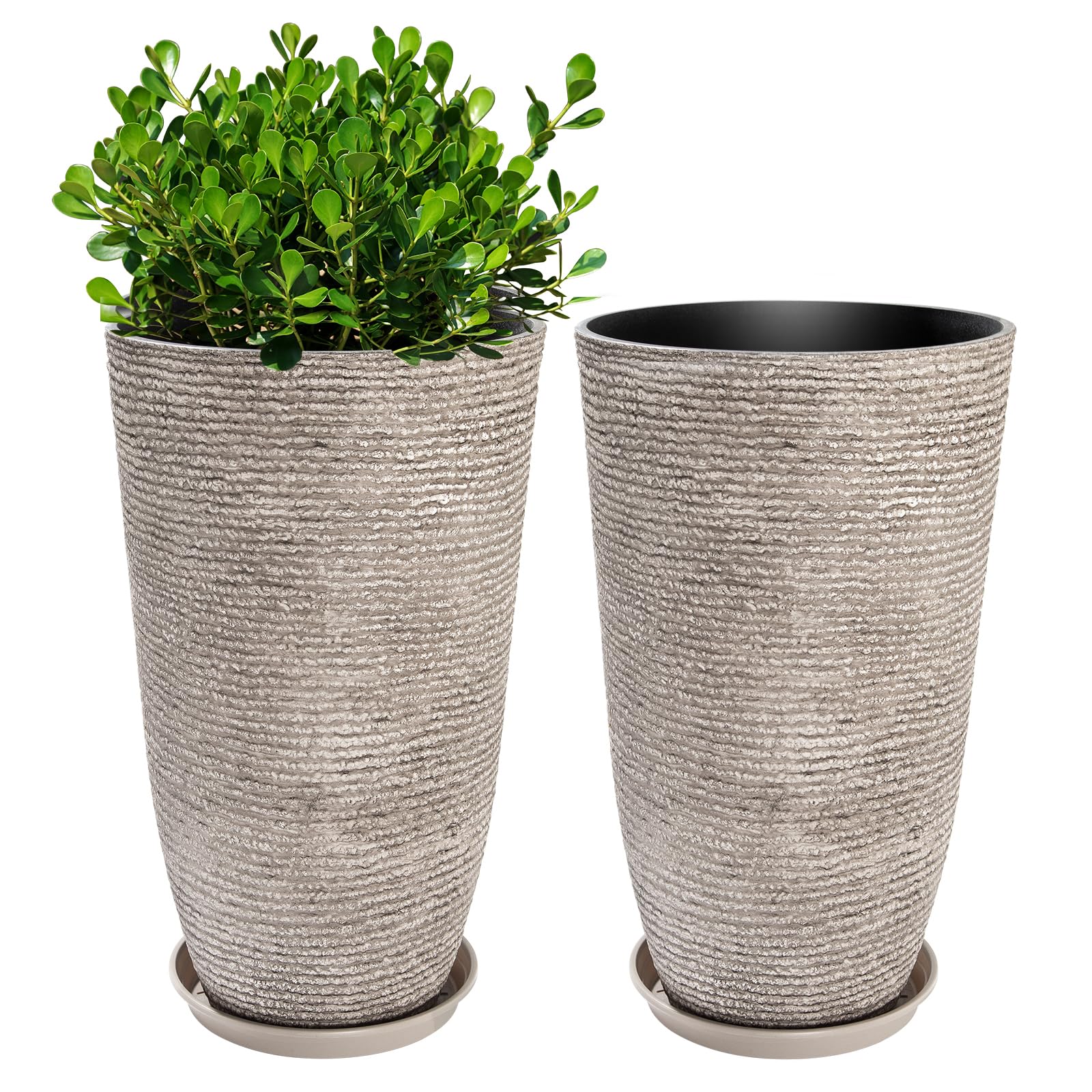 QCQHDU Oversized Round Planters