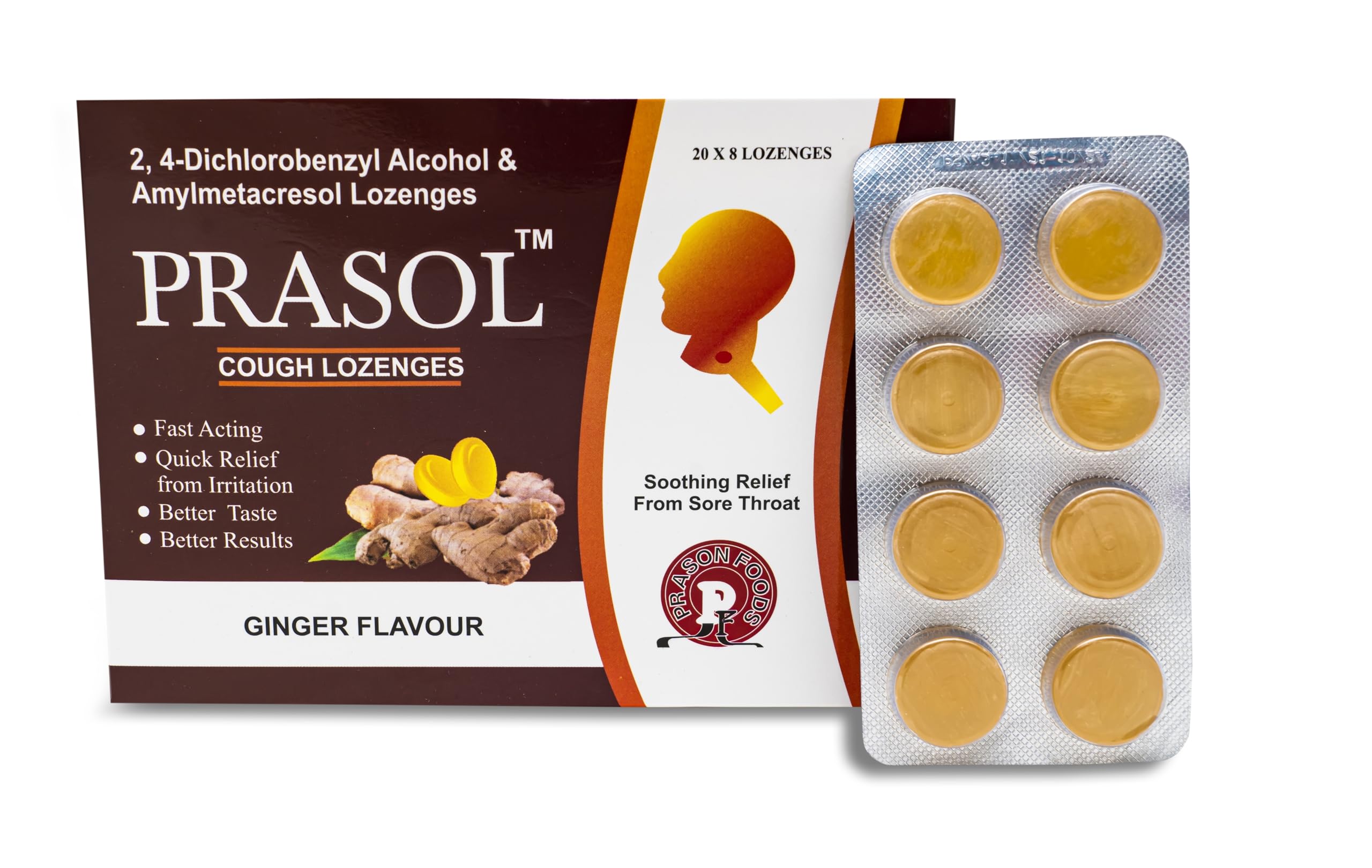See full amazon price history chart for PRASOL Cough Lozenges (160 Lozenges) | Ginger Flavour | Quick Relief from Sore Throat, Itchy and Scratchy Throat (8 X 20 Strips) PRASOL Cough Lozenges (160 Lozenges) | Ginger Flavour | Quick Relief from Sore Throat, Itchy and Scratchy Throat (8 X 20 Strips) (B0D33JYJZH) Amazon Price History, Amazon Price Tracker