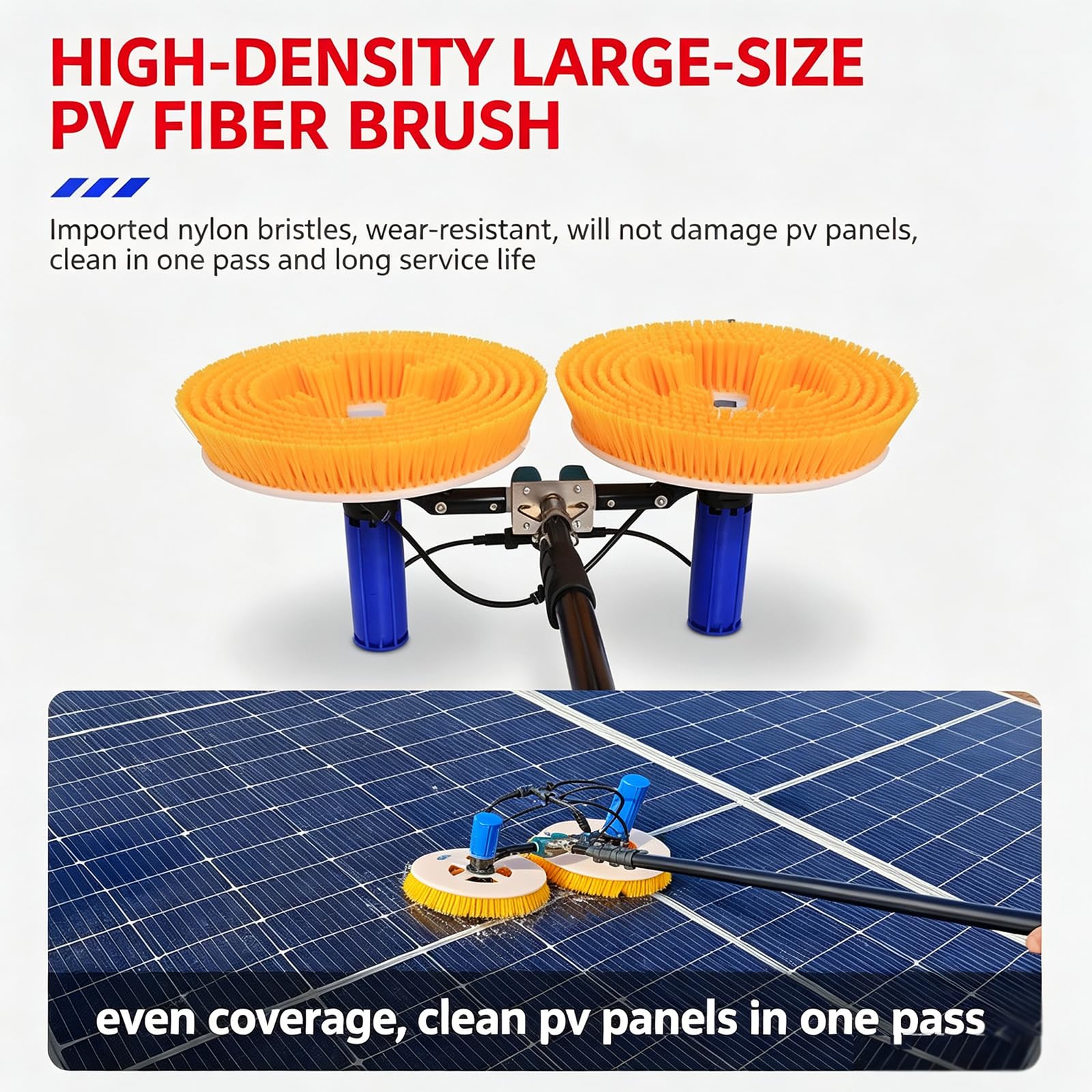 Macchina Telescopica per La Pulizia di Pannelli Solari Fotovoltaici Lithium Battery 3.5m