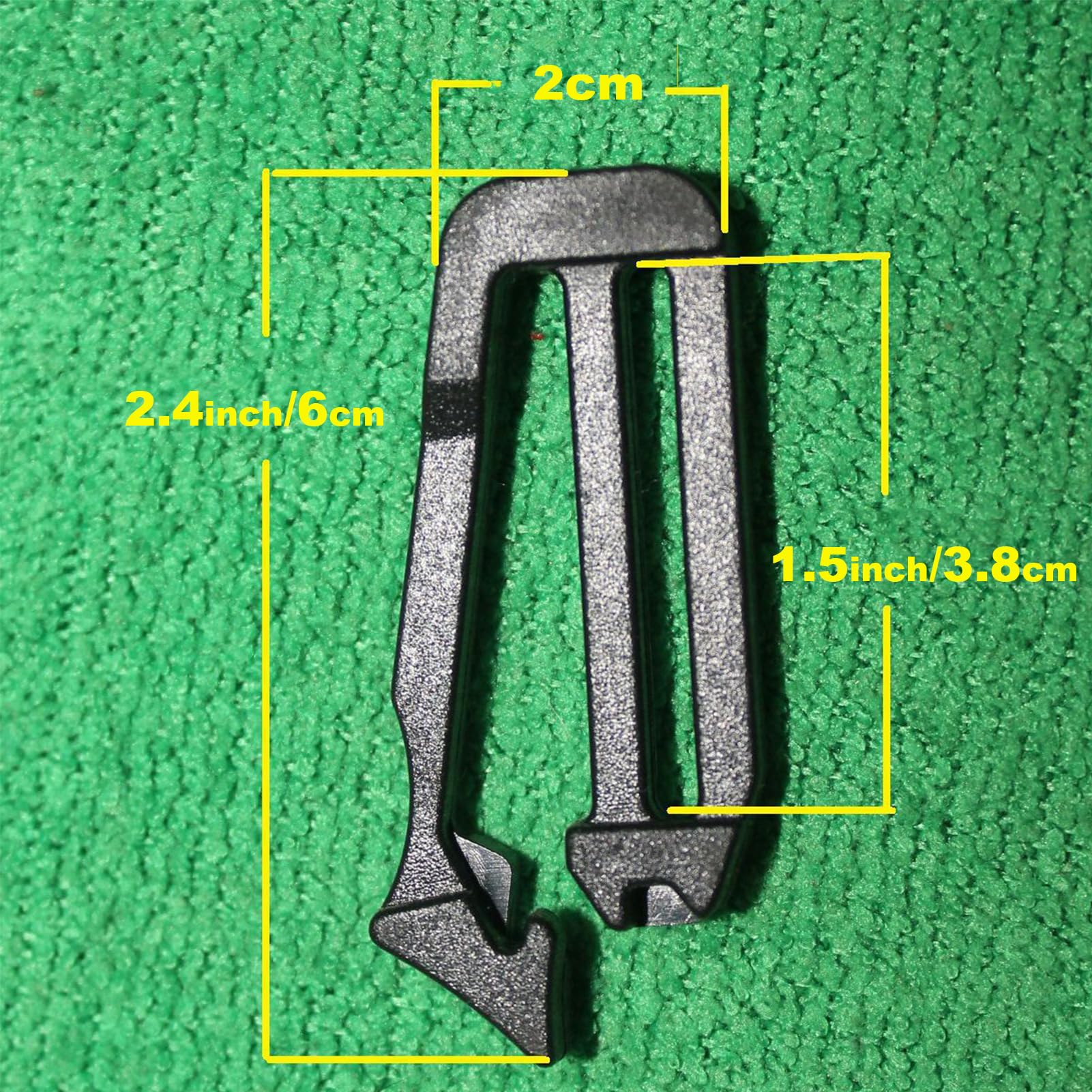 10 hebillas de clip de cincha de 1 pulgada Molle clips de conexión de correa hebilla de gatillo deslizante clip de mochila, 38 mm unilateral, 38mm Unilateral