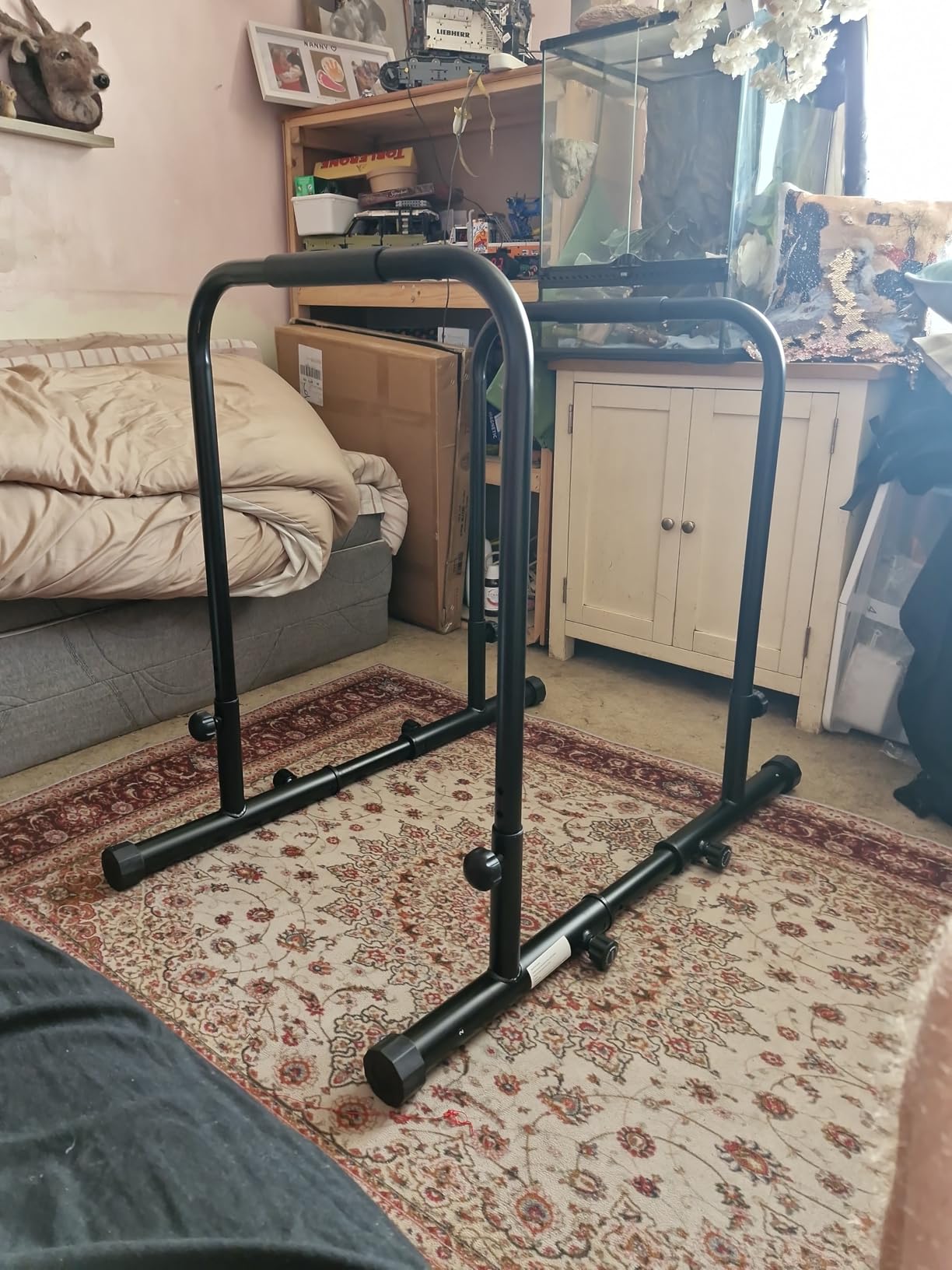 Barre Parallele DH FitLife Regolabili - Dip Station Per Calisthenics, 80-90 Cm, Carico 200 Kg - Foto 2