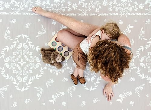 Miniatura 6 de The Shwally PlayMat - Alfombra de juego suave para bebé, tapete de espuma reversible, impermeable, limpiable, duradero, no tóxico e hipoalergénico,