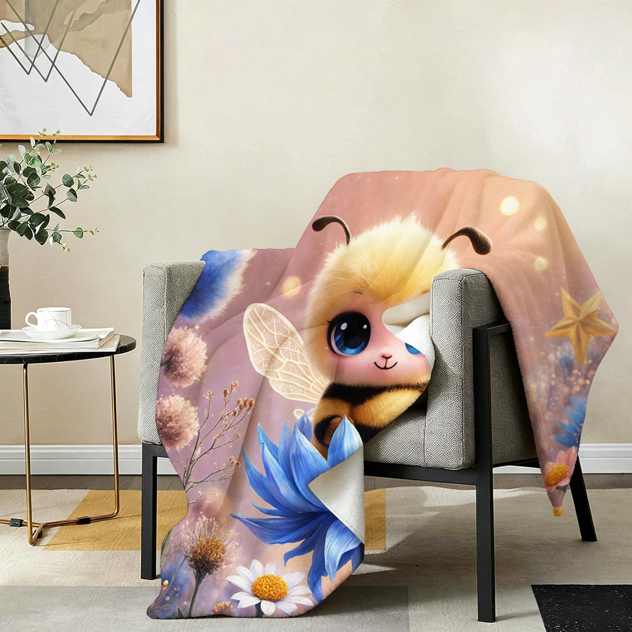 Manta XXL 240x260 cm Árbol Colorido Polar para Sofá Cama-A274