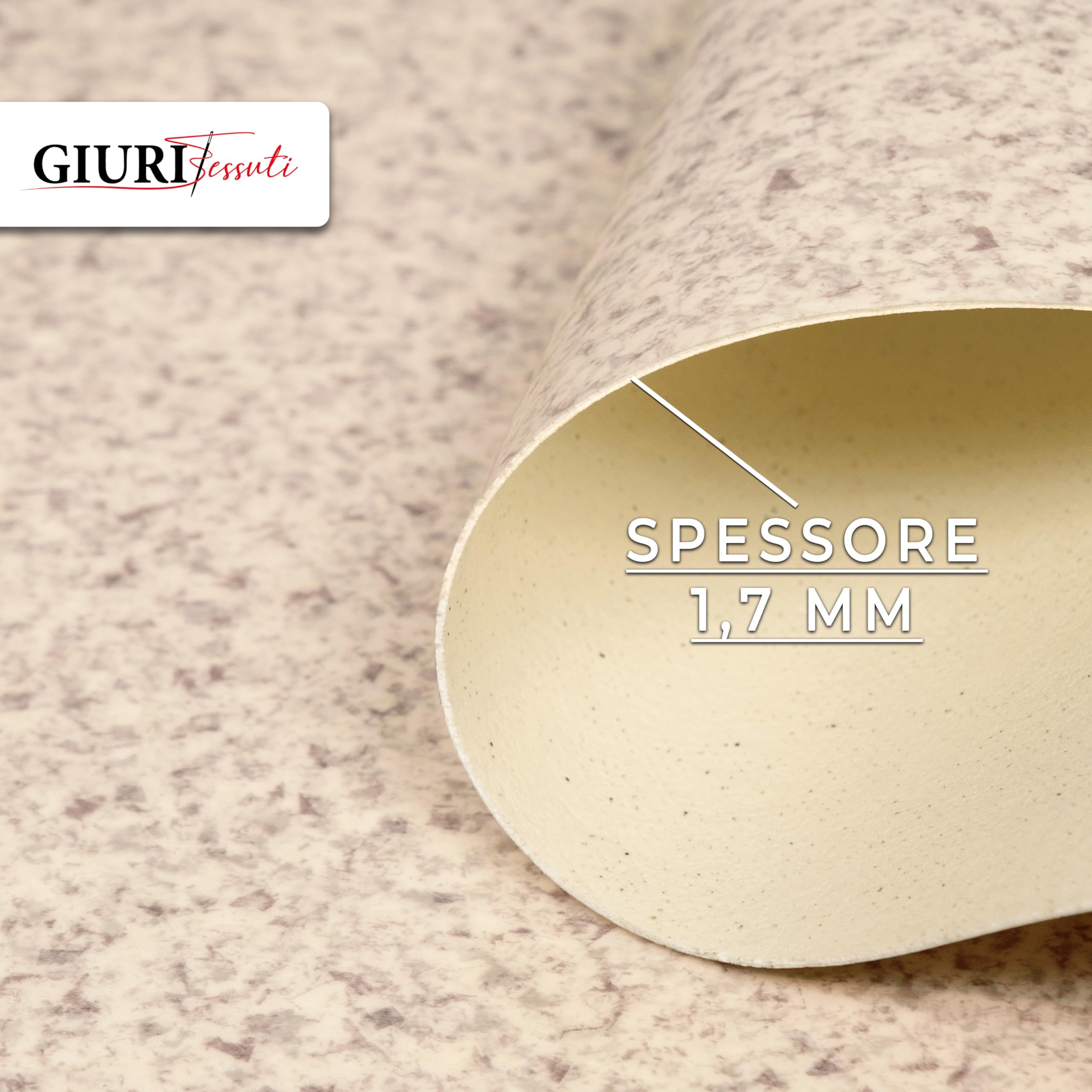 Passatoia Per Cucina In Vinile Antiscivolo, Lavabile, Larghezza 50 Cm, Lunghezza 240 Cm, Design Canvas Sand, Facile Da Tagliare E Modellare