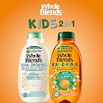 Garnier Whole Blends Kids 2-in-1 Hypoallergenic Shampoo & Hair Detangler with Apricot and Cotton Flower Gently Cleanses and Detangles, 250ml