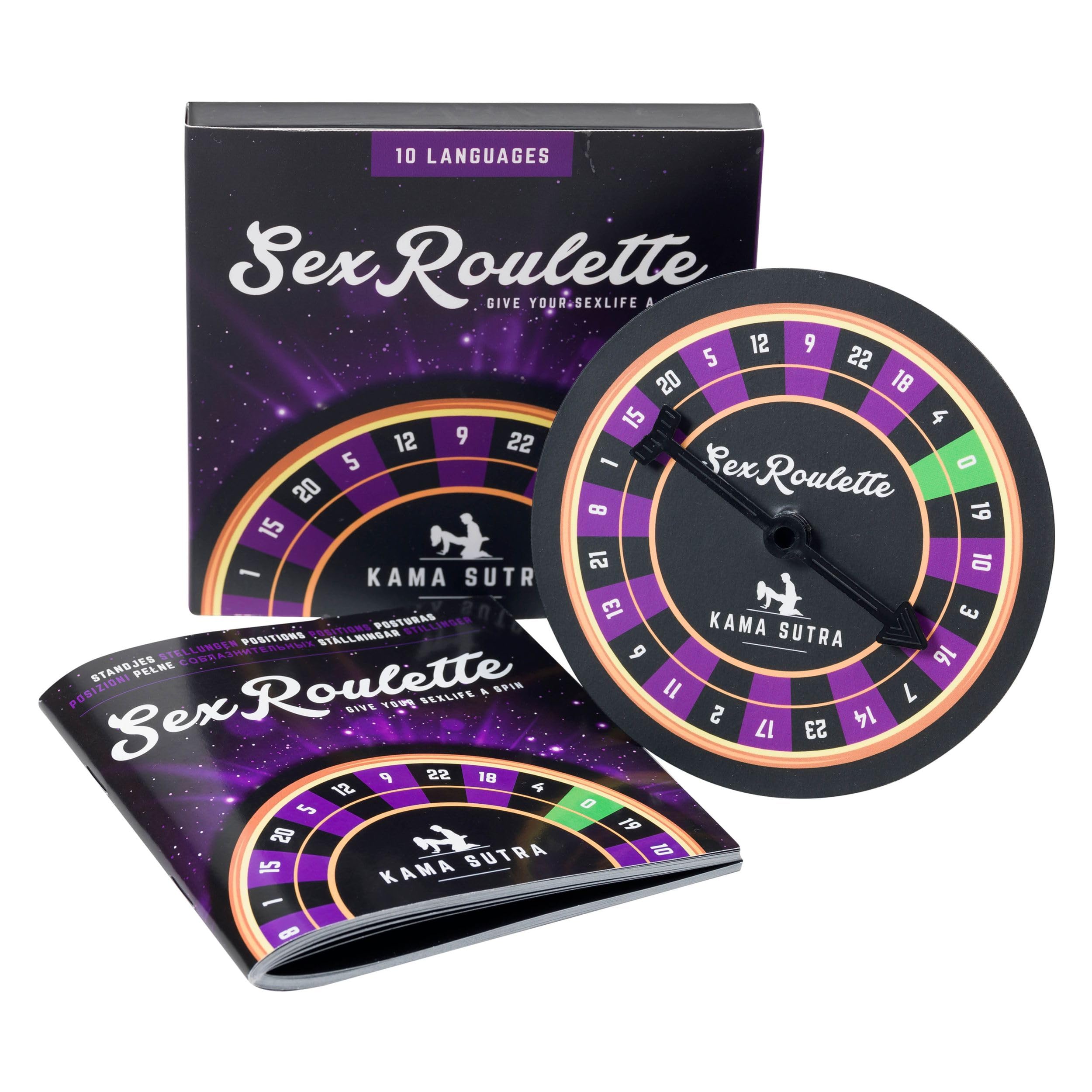 Tease & Please Kamasutra Sex Roulette (10 Languages) – Adult Games for Adding Adventure to your Sex Life – Adult Board Games for some Adult Bedroom Fun with 24 Dares